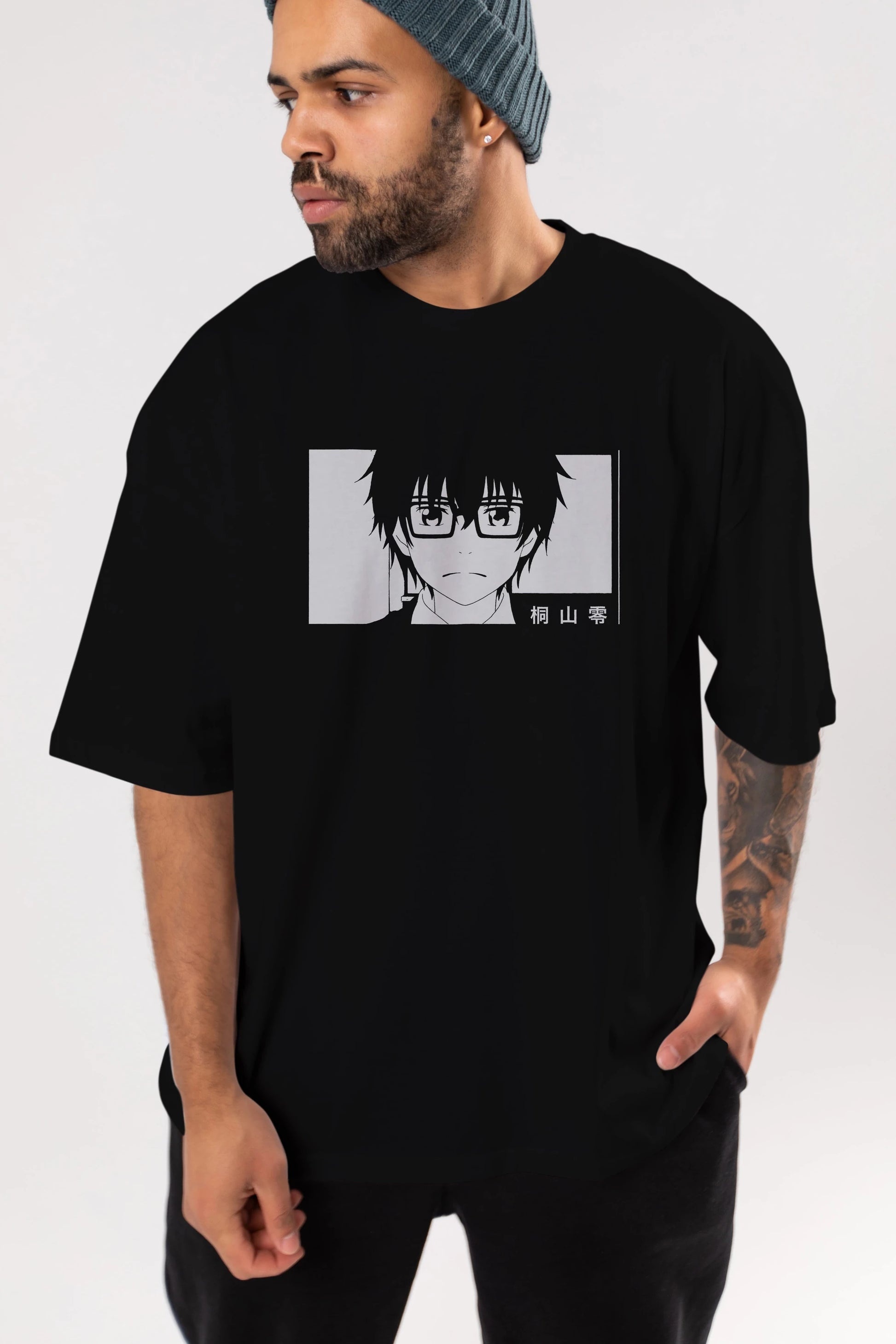 Rei Kiriyama 3 Anime Ön Baskılı Oversize t-shirt %100 pamuk Erkek Kadın Unisex