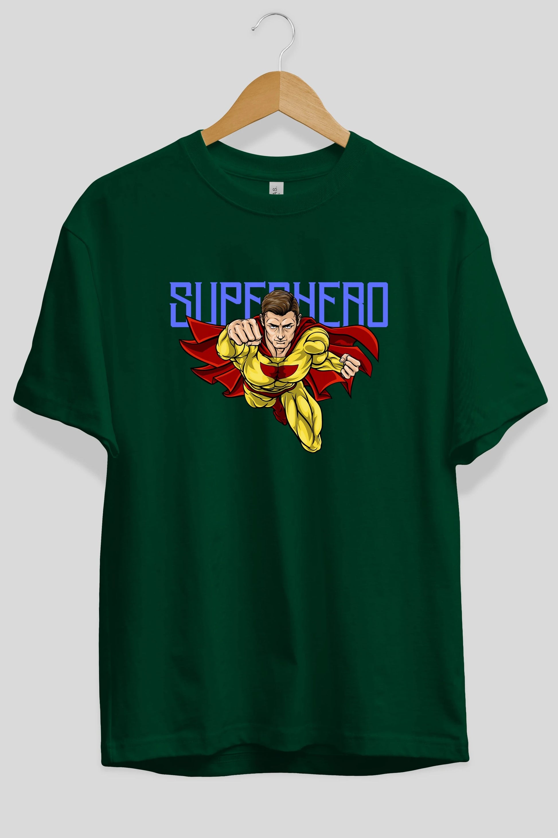 Super Hero Ön Baskılı Oversize t-shirt Erkek Kadın Unisex