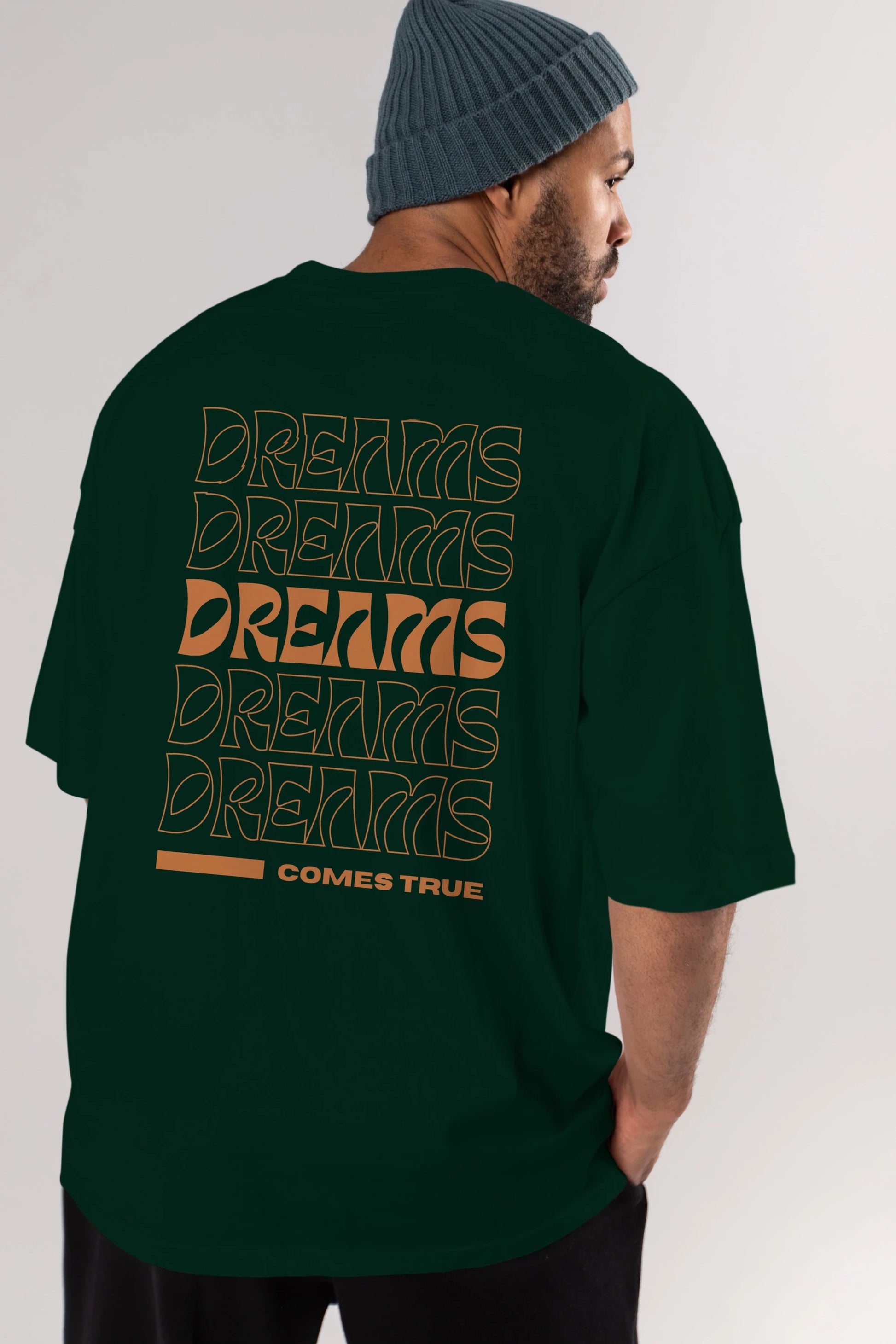 Dreams Yazılı Arka Baskılı Oversize t-shirt Erkek Kadın Unisex