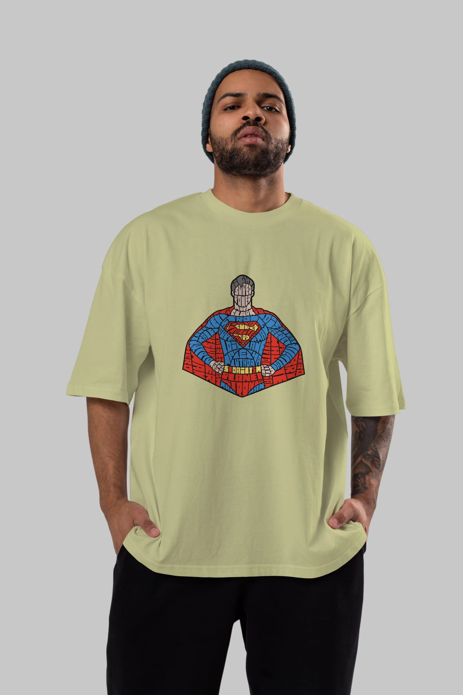 Kryptonian Ön Baskılı Oversize t-shirt %100 pamuk Erkek Kadın Unisex