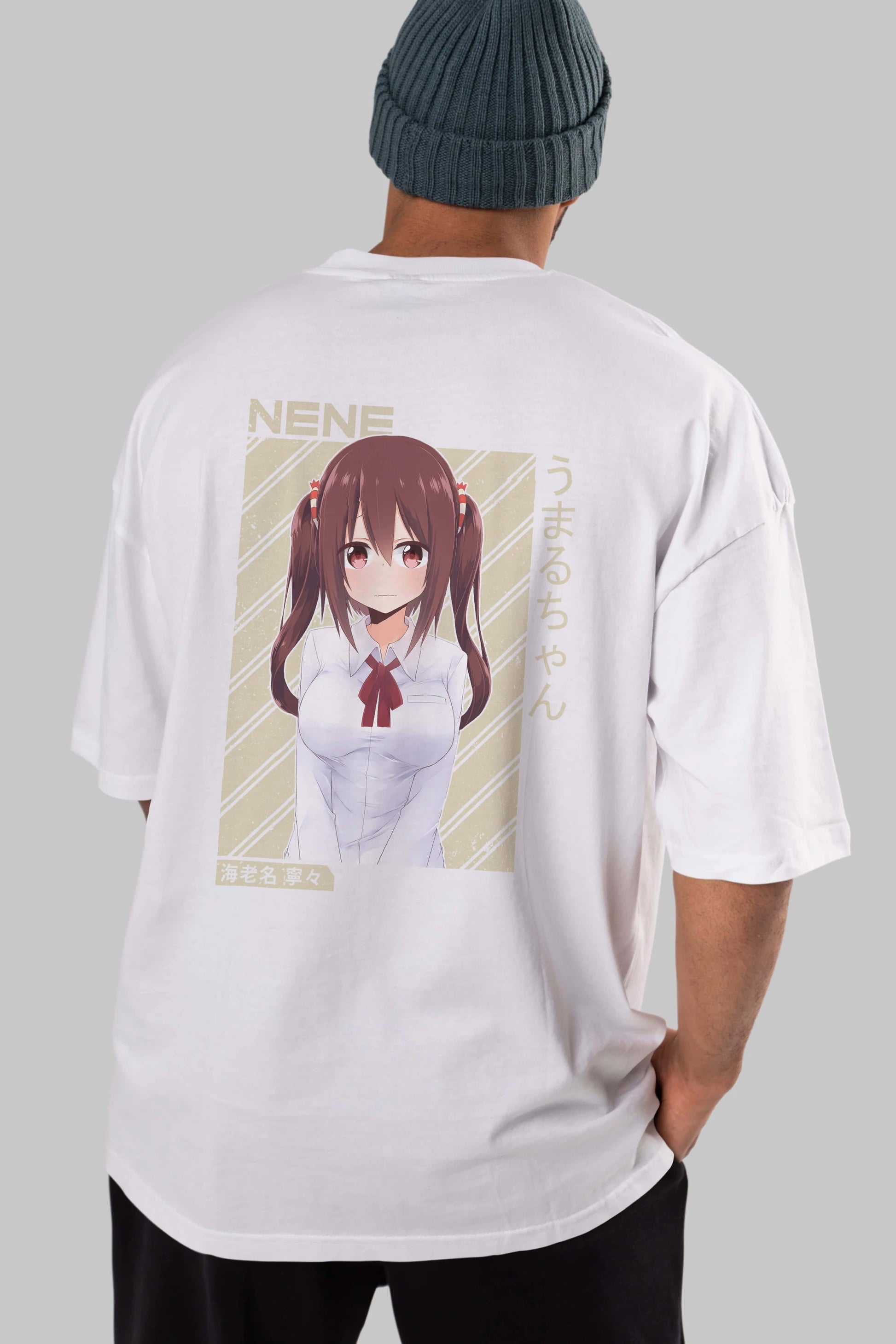 Nene Ebina 1 Anime Arka Baskılı Oversize t-shirt Erkek Kadın Unisex