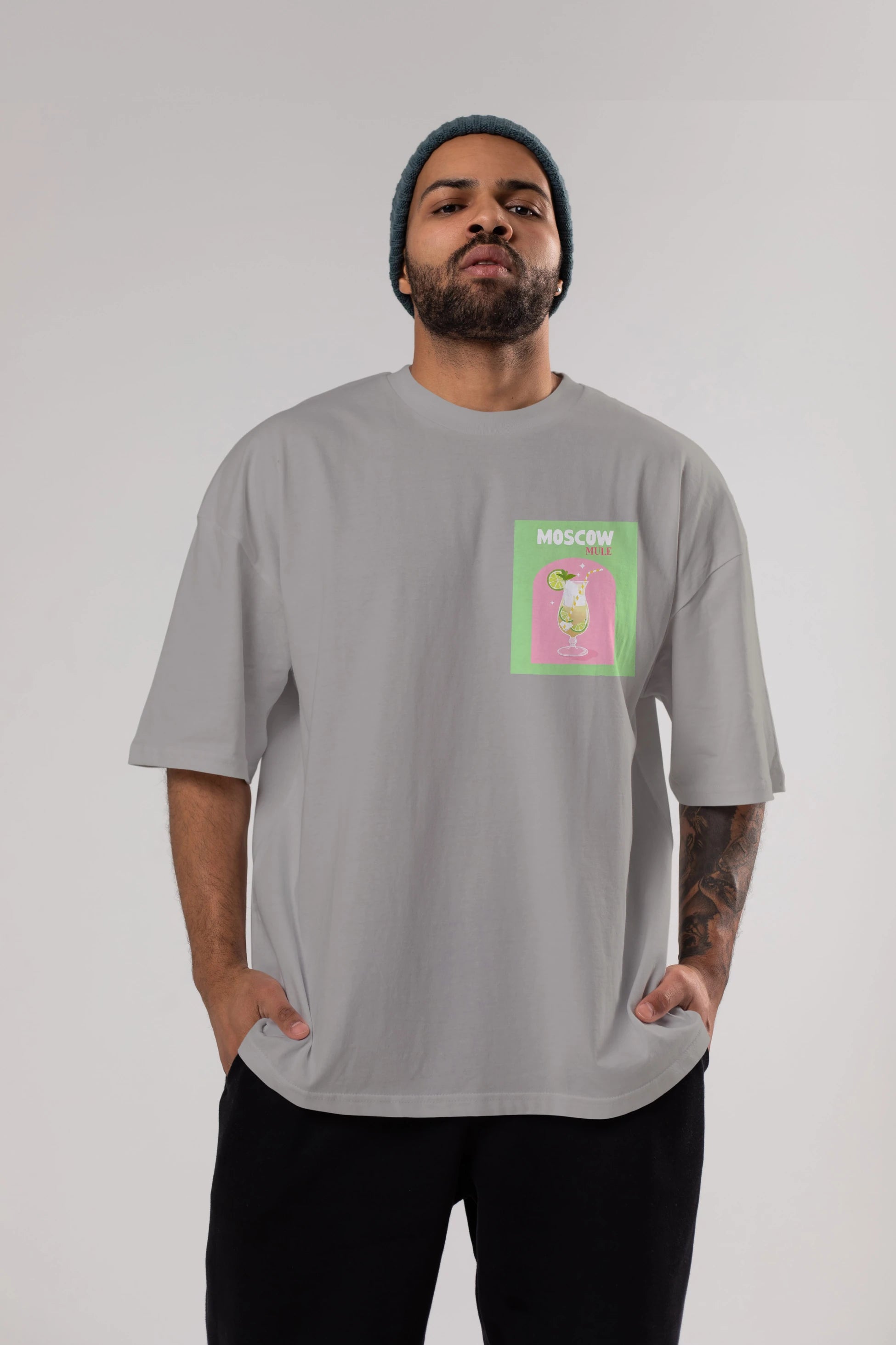 Moscow Mule 5 Ön Sol Baskılı Oversize t-shirt Erkek Kadın Unisex %100 Pamuk Bisiklet Yaka tişort