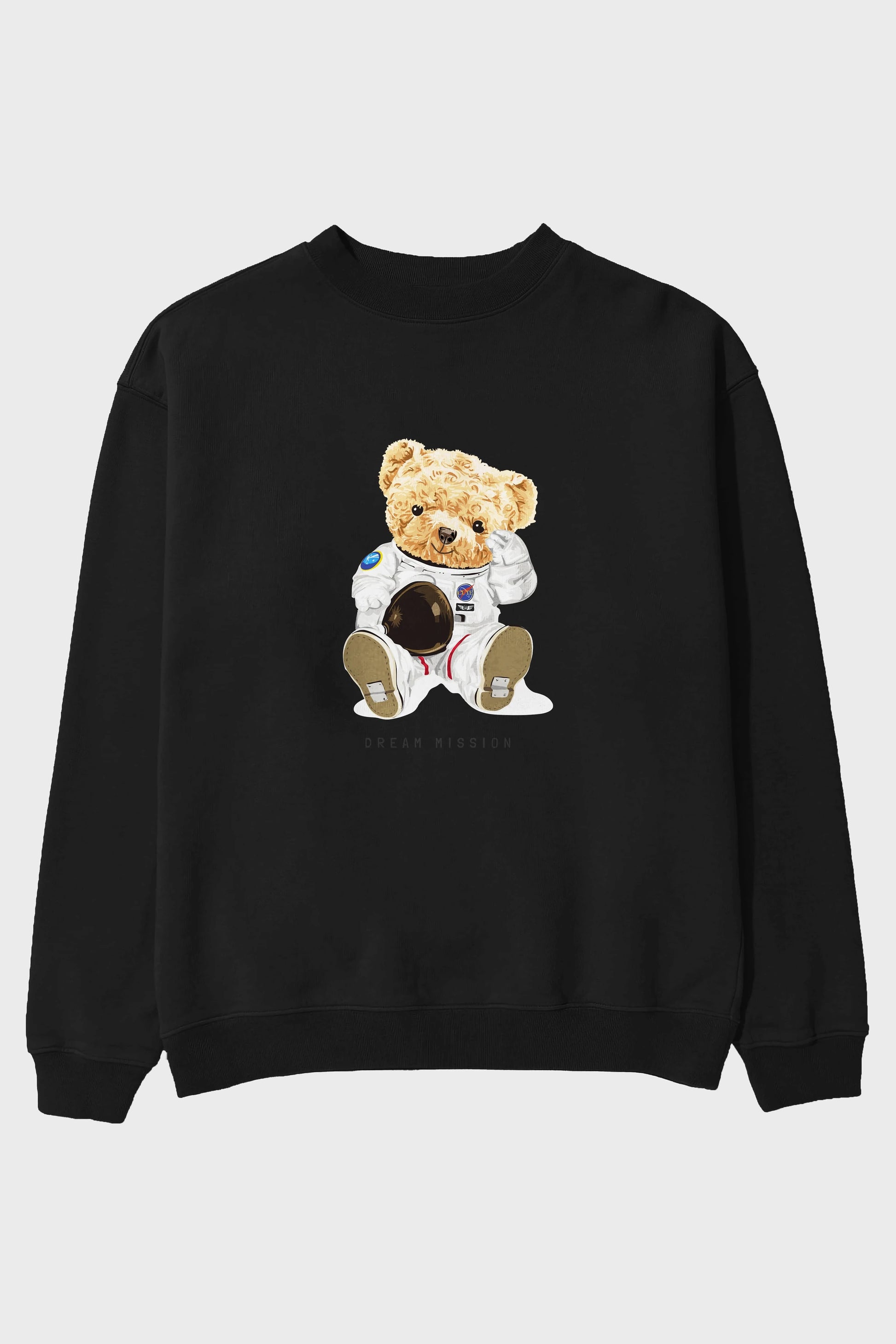 Teddy Bear Asrtonot Ön Baskılı Oversize Sweatshirt Erkek Kadın Unisex