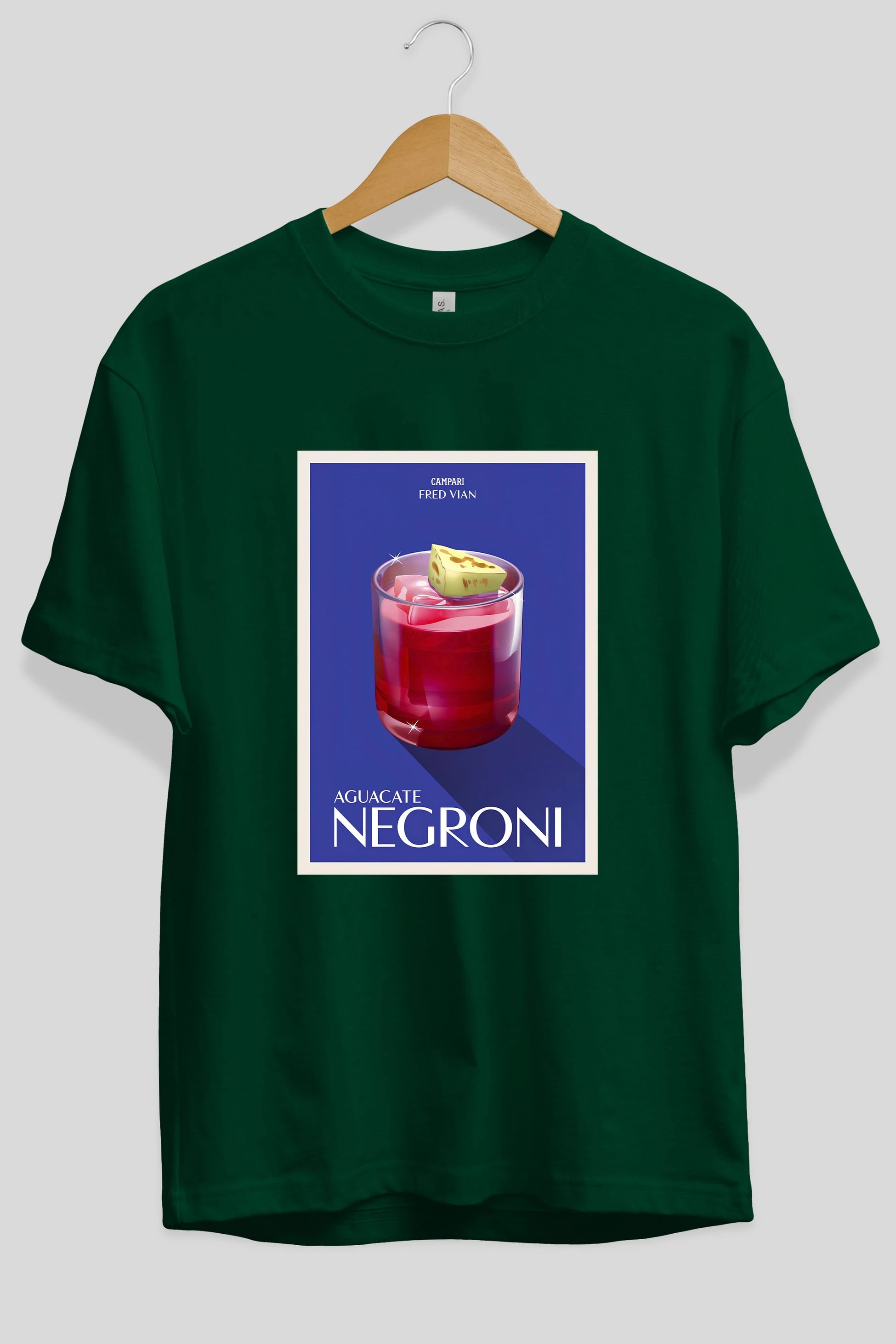 Aguacate Negroni Ön Baskılı Oversize t-shirt Erkek Kadın Unisex %100 Pamuk Bisiklet Yaka tişort