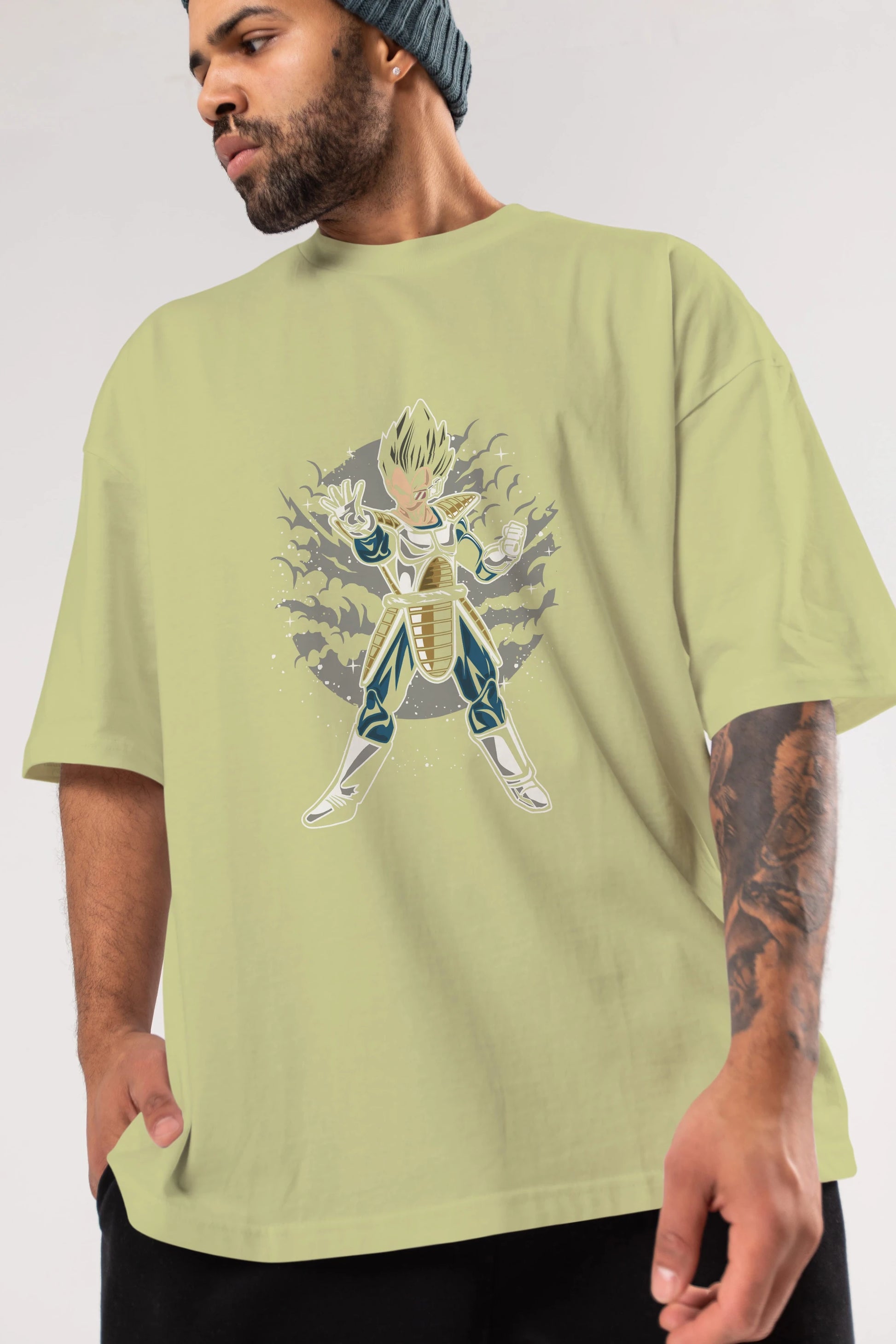 VEGETA Ön Baskılı Oversize t-shirt Erkek Kadın Unisex %100 Pamuk tişort