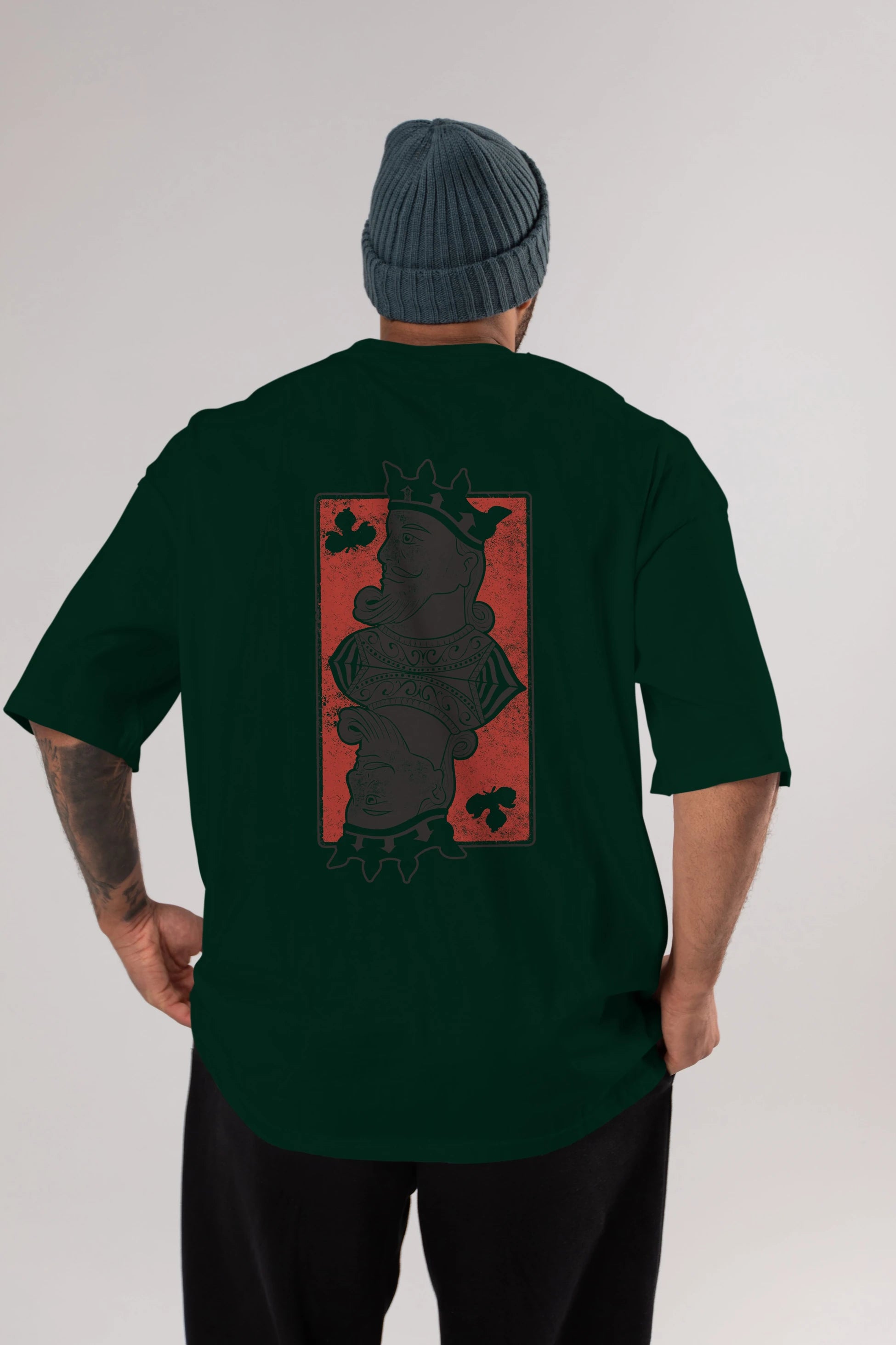 King Streetwear Arka Baskılı Oversize t-shirt Erkek Kadın Unisex