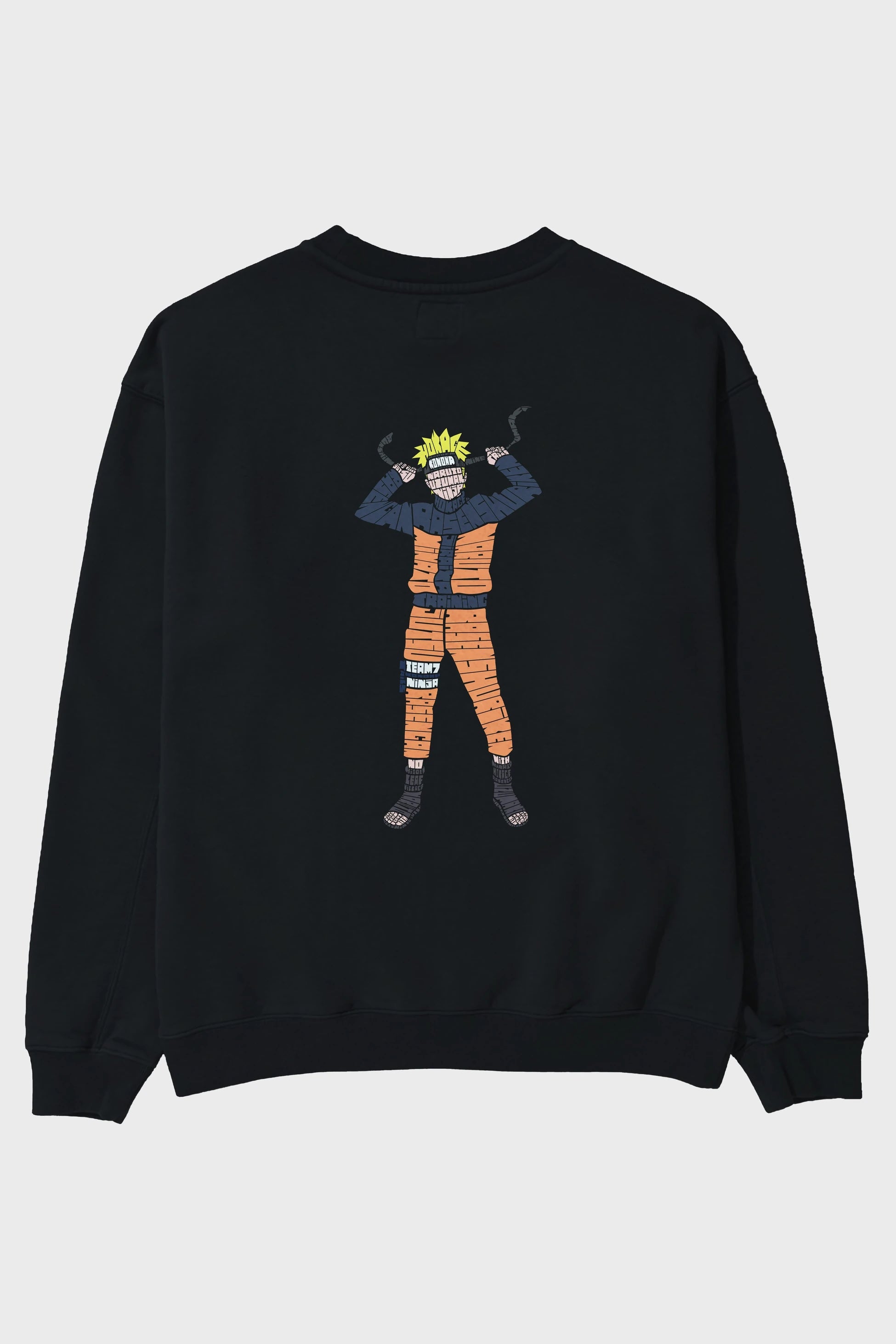 Naruto Arka Baskılı Oversize Sweatshirt Erkek Kadın Unisex
