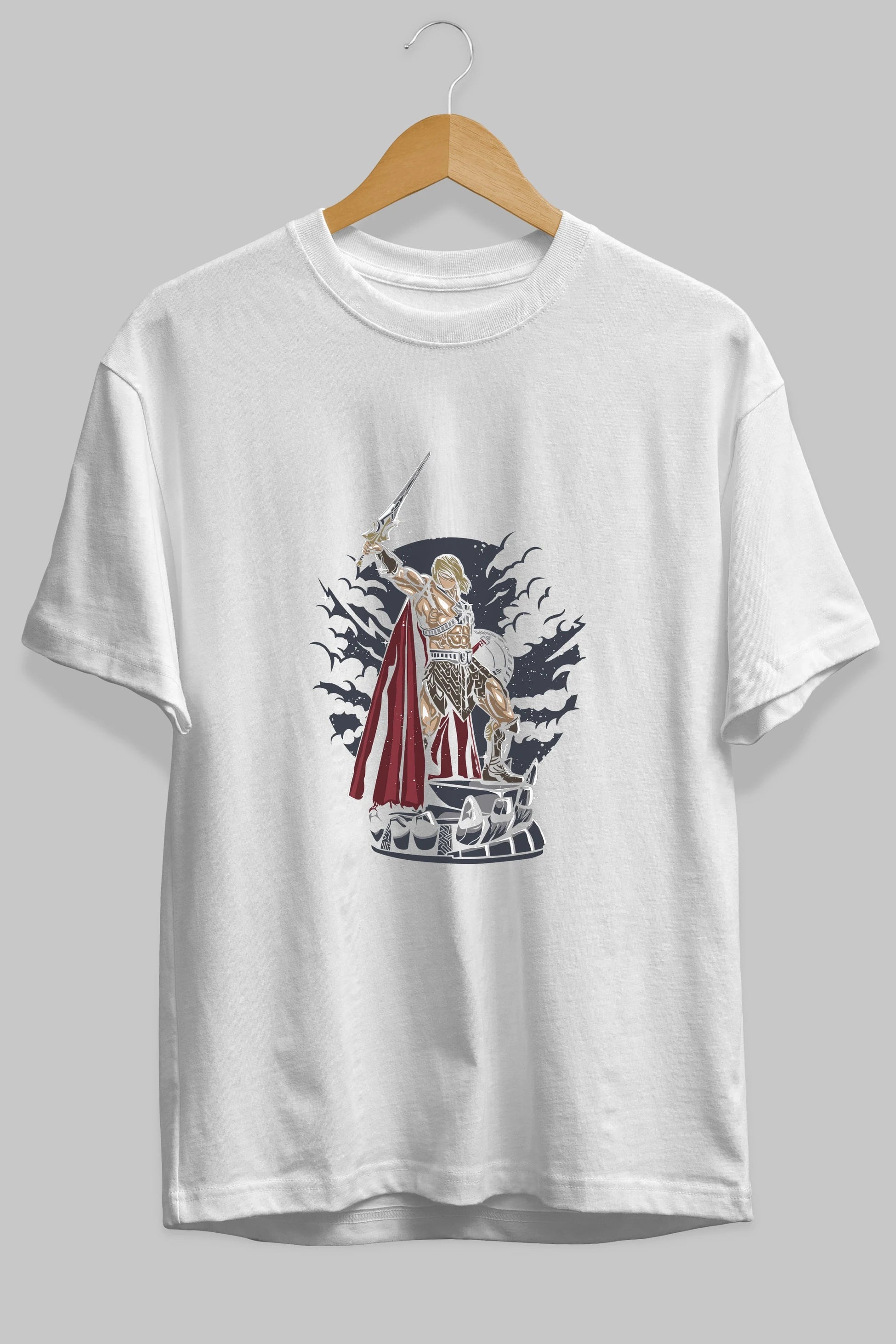 Warrior Ön Baskılı Oversize t-shirt Erkek Kadın Unisex %100 Pamuk tişort