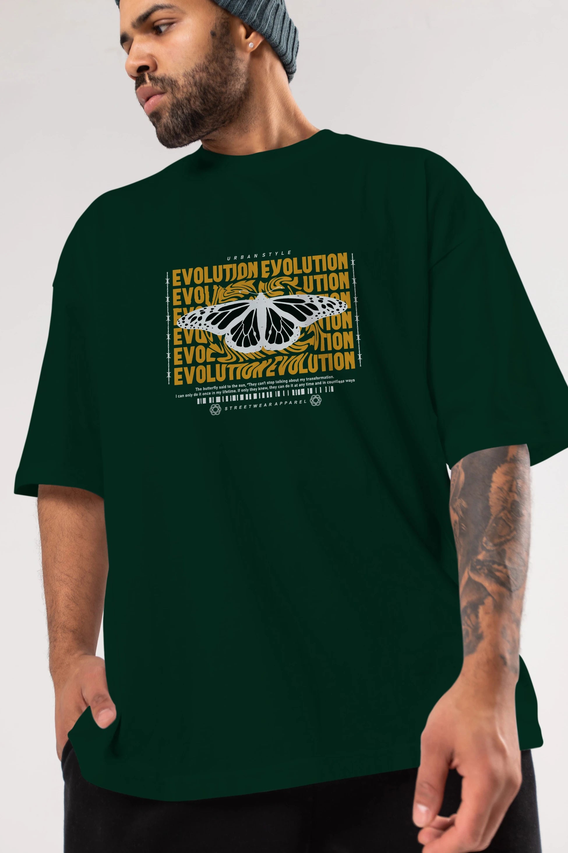 Evolution Urban Style Ön Baskılı Oversize t-shirt Erkek Kadın Unisex