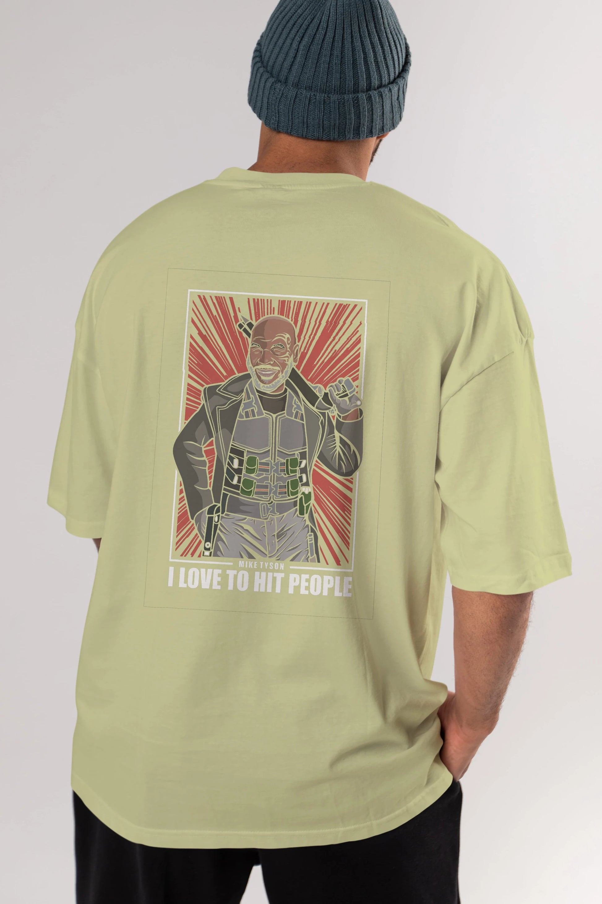 Blade Tyson Arka Baskılı Oversize t-shirt Erkek Kadın Unisex %100 Pamuk tişort