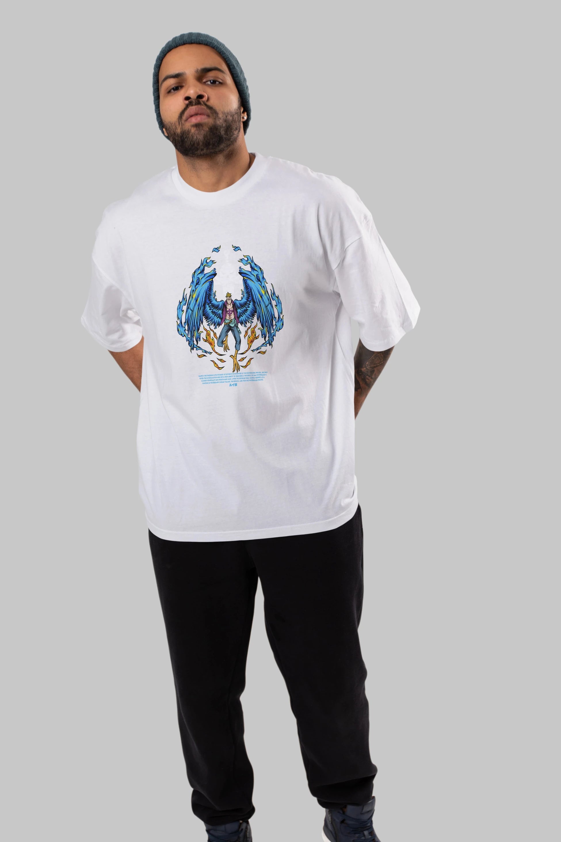 Marco Anime Ön Baskılı Oversize t-shirt %100 pamuk Erkek Kadın Unisex