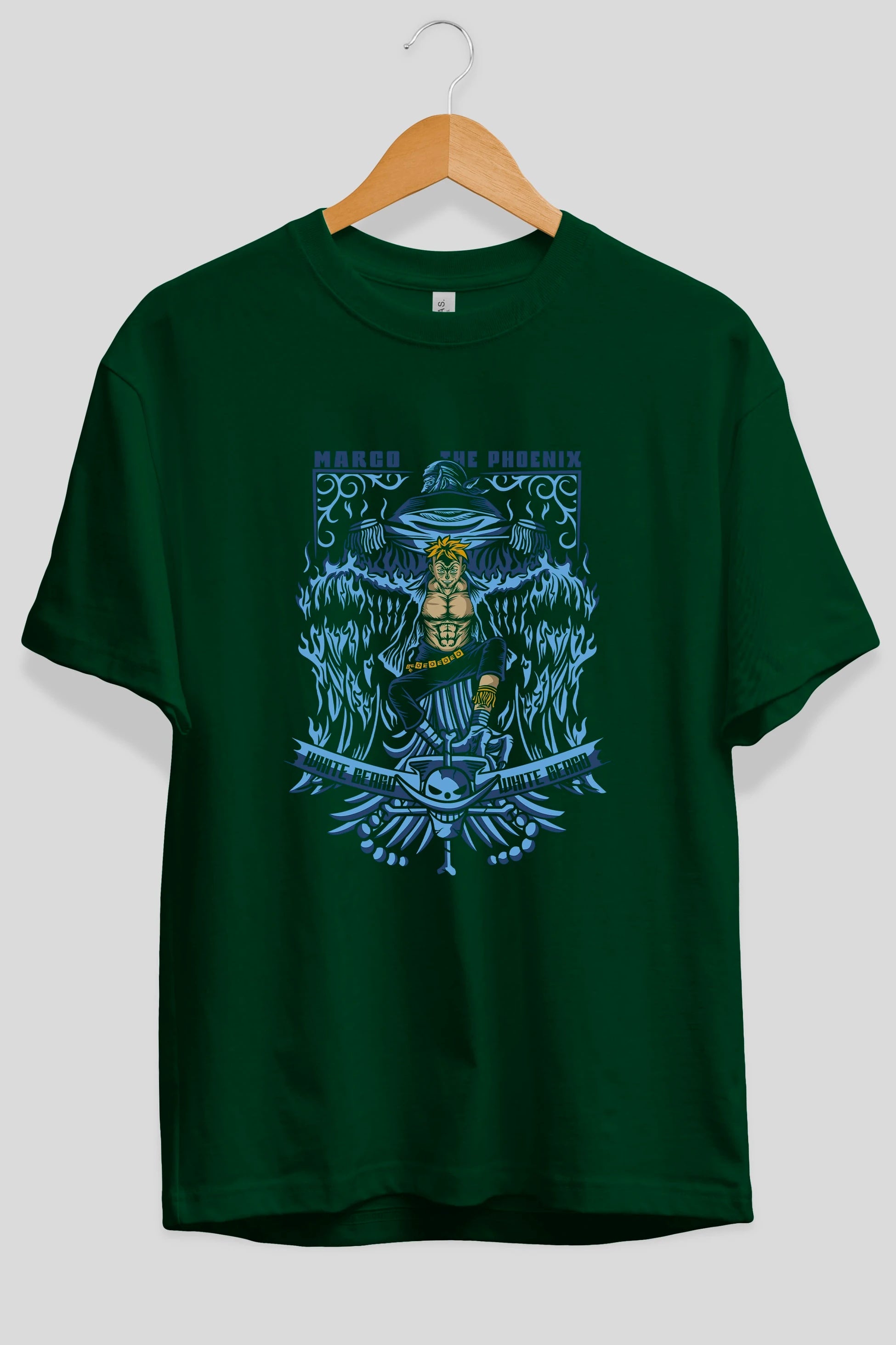 Marco the Phoenix Anime Ön Baskılı Oversize t-shirt Erkek Kadın Unisex