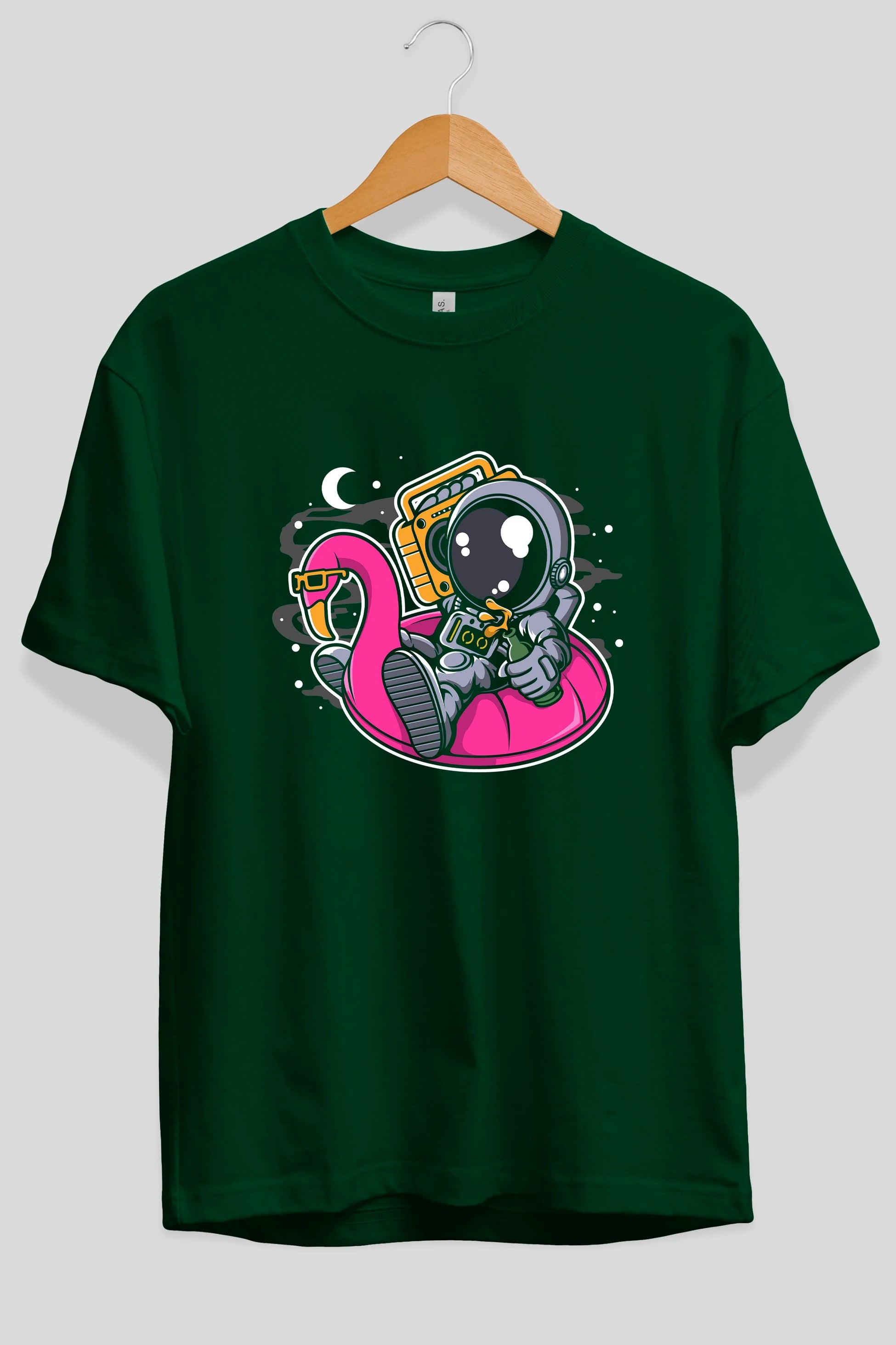 Astronaut Floaties Ballon Ön Baskılı Oversize t-shirt Erkek Kadın Unisex