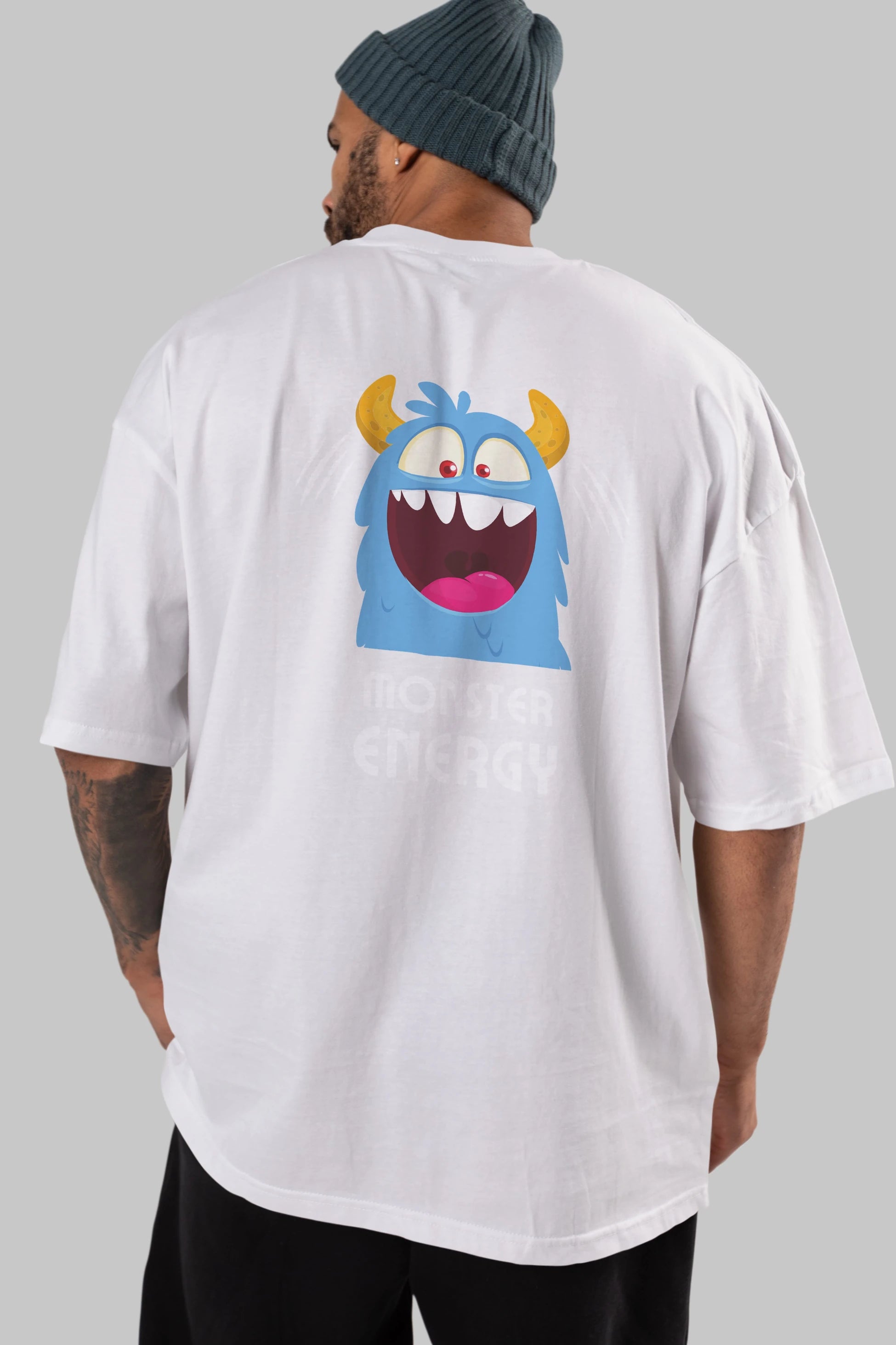 Monster Energy Arka Baskılı Oversize t-shirt Erkek Kadın Unisex
