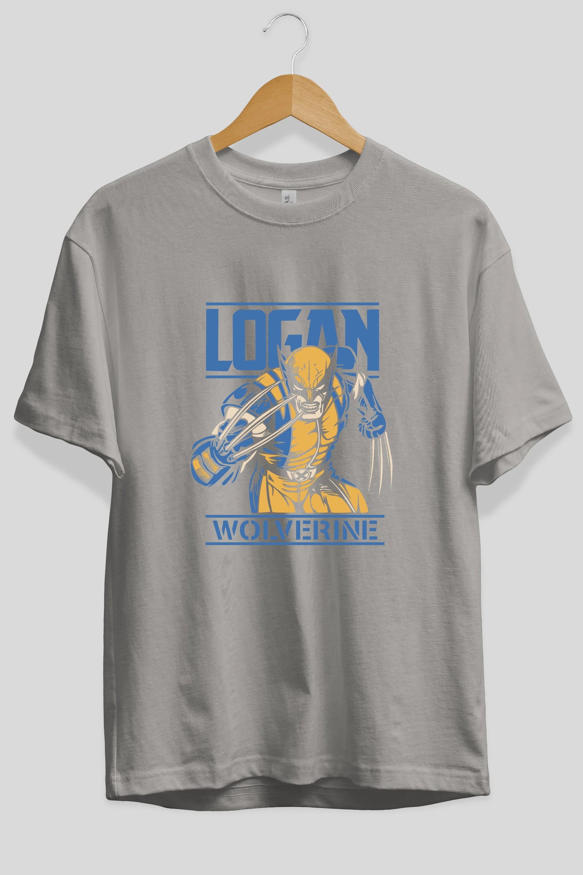 Wolverine Logan Ön Baskılı Oversize t-shirt Erkek Kadın Unisex %100 Pamuk Bisiklet Yaka tişort