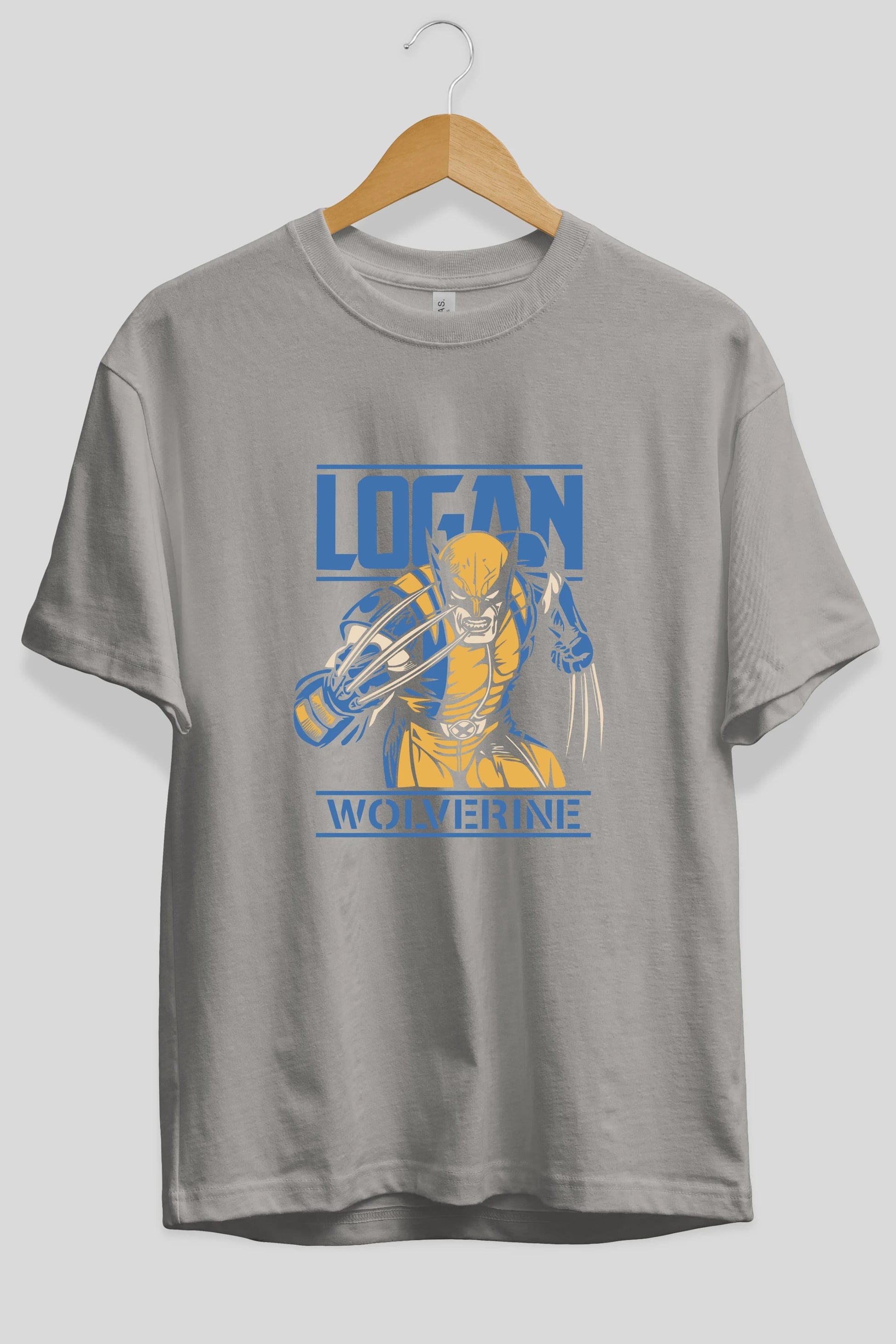 Wolverine Logan Ön Baskılı Oversize t-shirt Erkek Kadın Unisex %100 Pamuk Bisiklet Yaka tişort