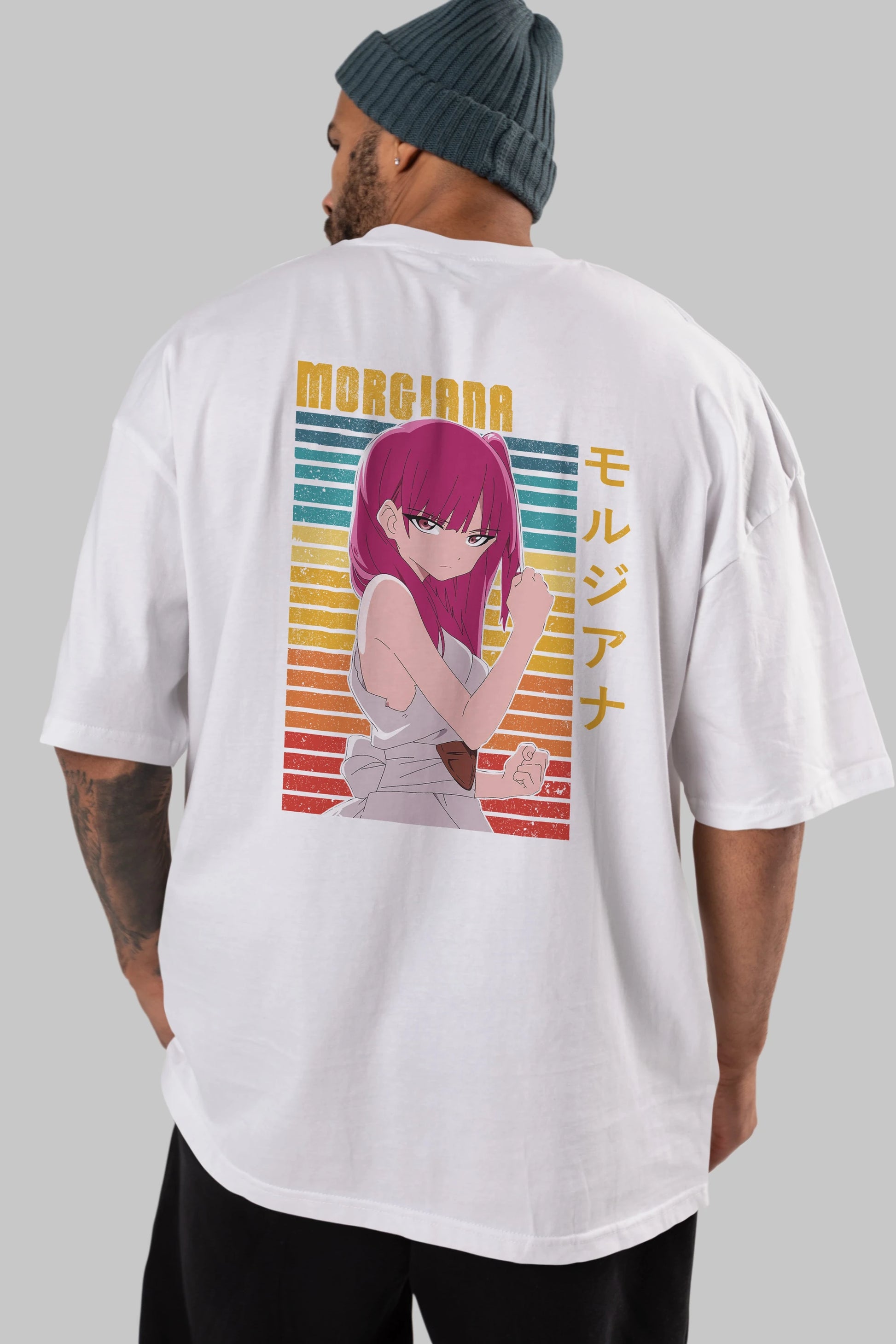 Morgiana 3 Anime Arka Baskılı Oversize t-shirt Erkek Kadın Unisex