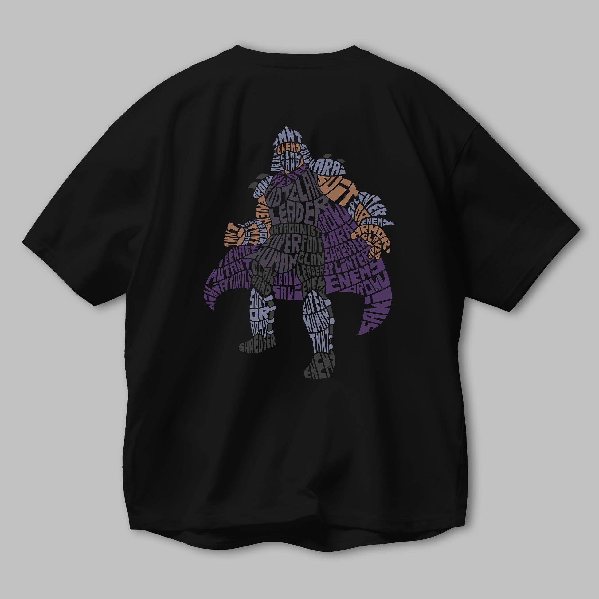 Foot Clan Leader Arka Baskılı Oversize t-shirt %100 pamuk Erkek Kadın Unisex