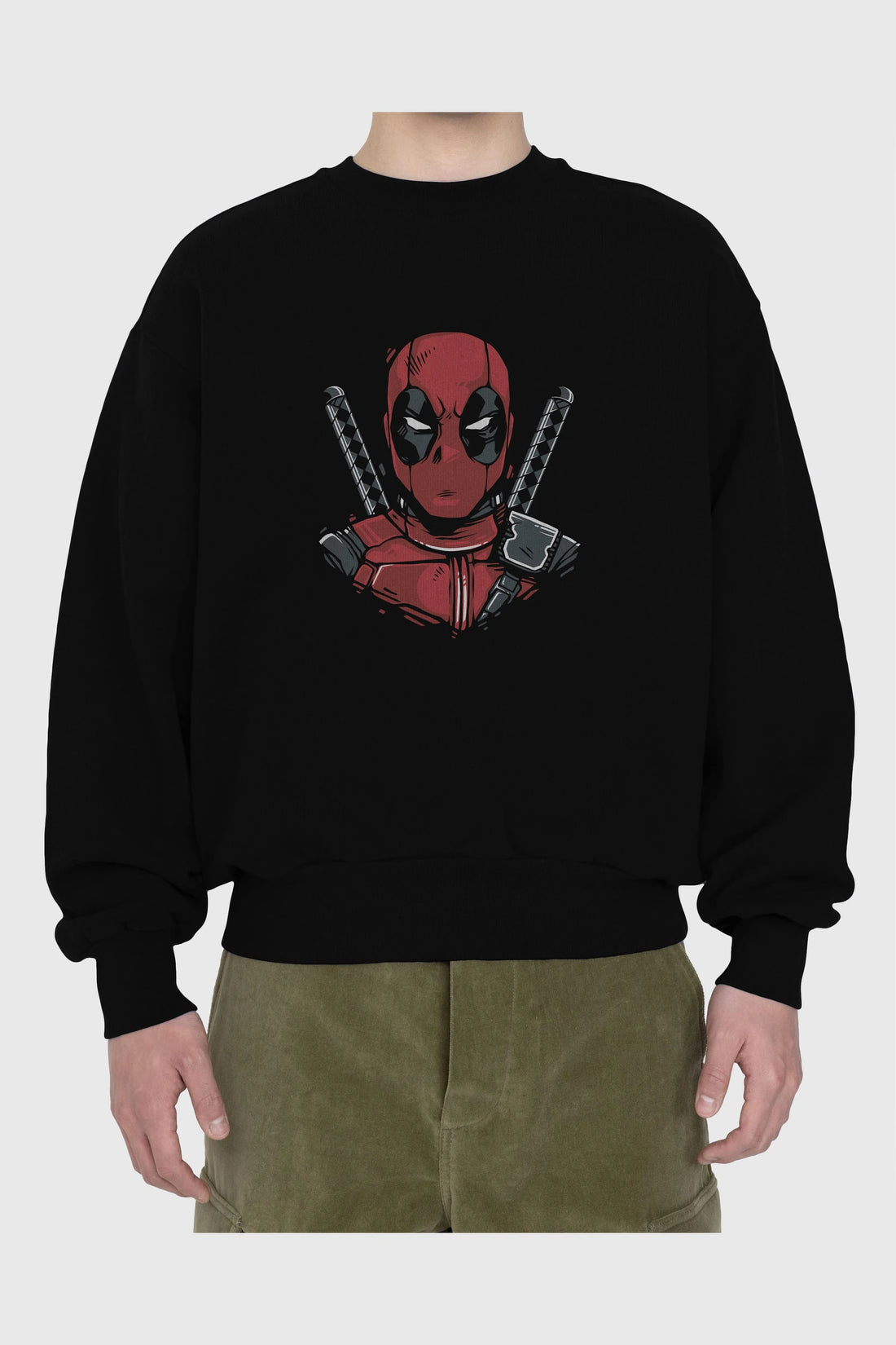 Deadpool (4) Ön Baskılı Oversize Sweatshirt Erkek Kadın Unisex