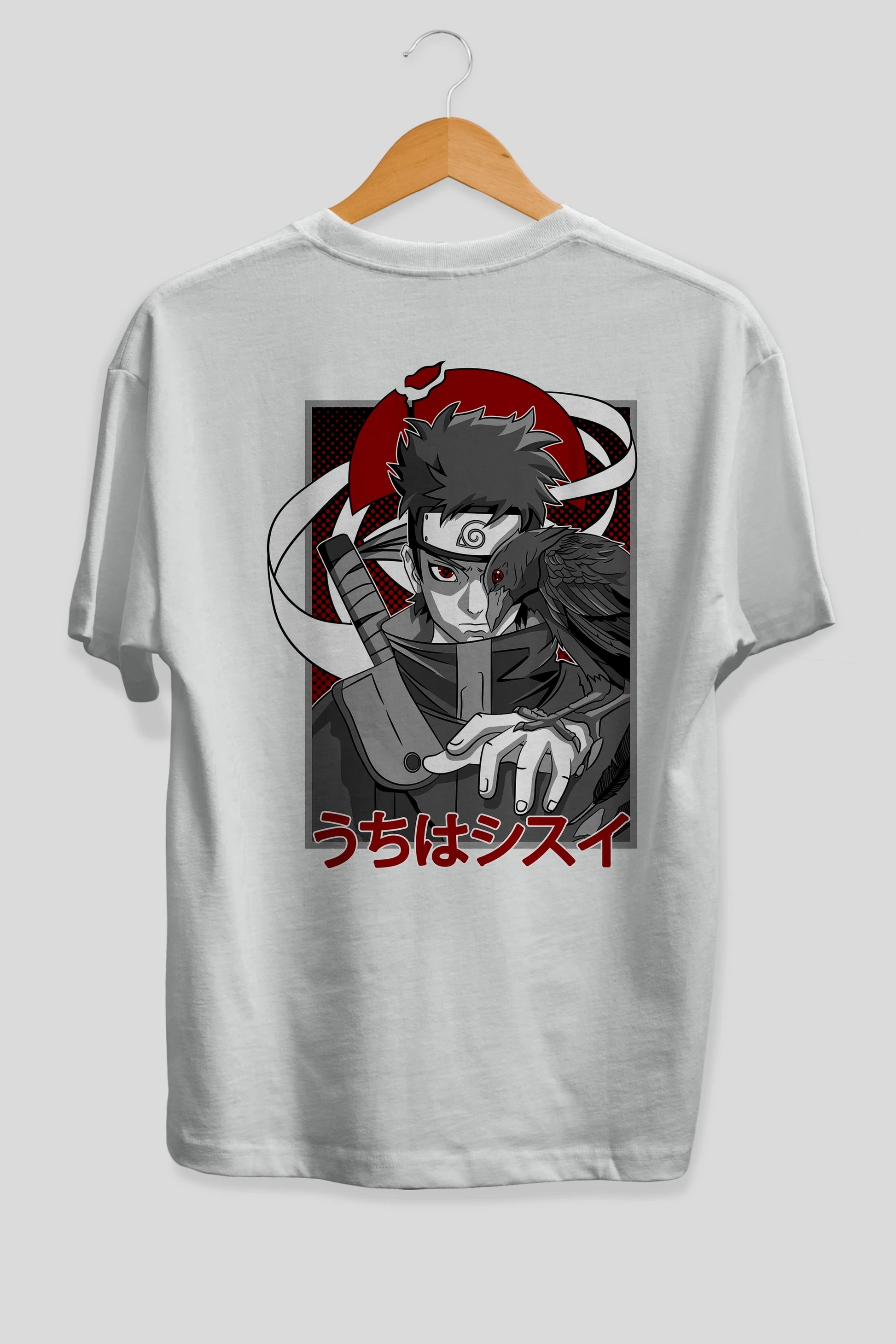 SHISUI UCHIHA NARUTO Anime Arka Baskılı Oversize t-shirt Erkek Kadın Unisex