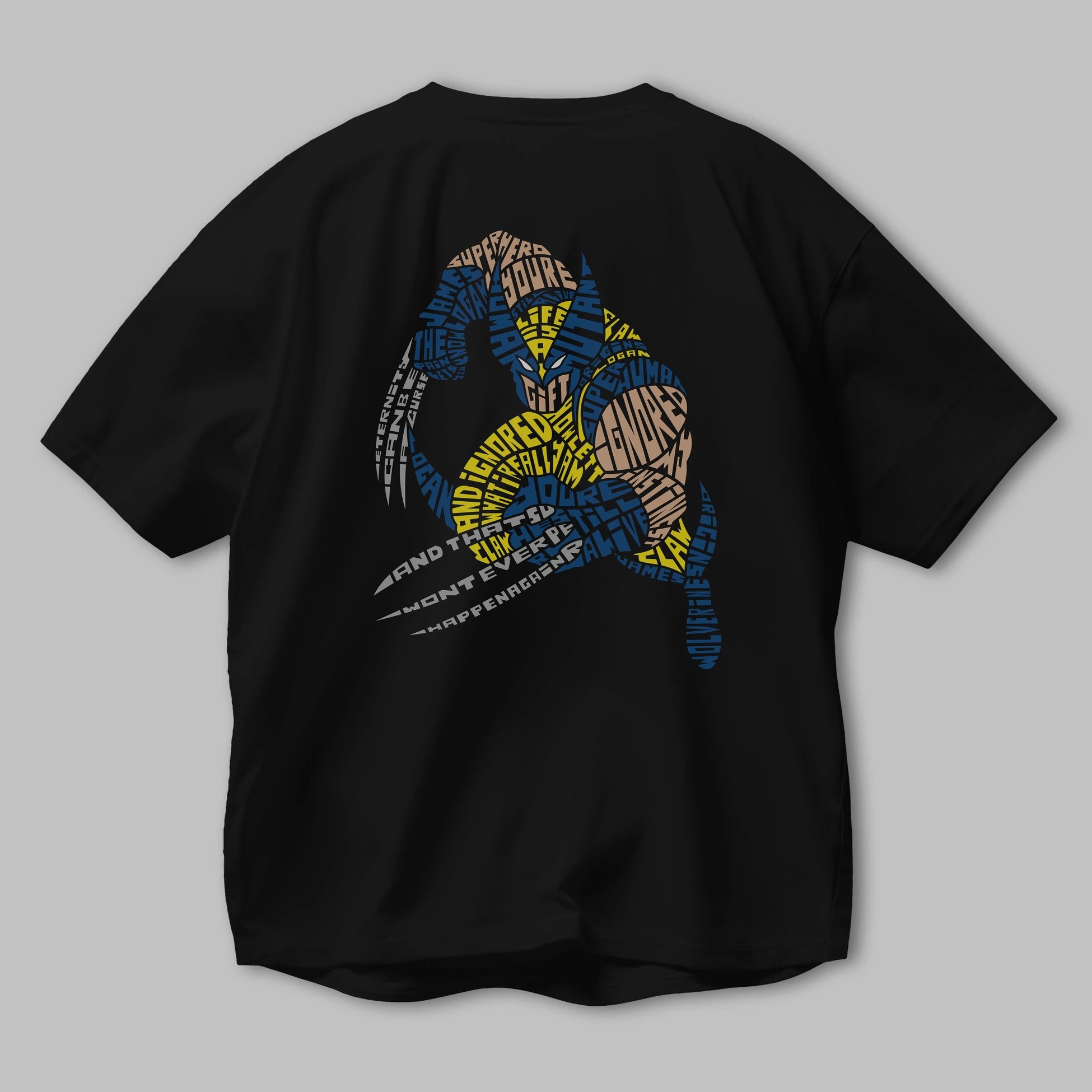 Logan Arka Baskılı Oversize t-shirt %100 pamuk Erkek Kadın Unisex