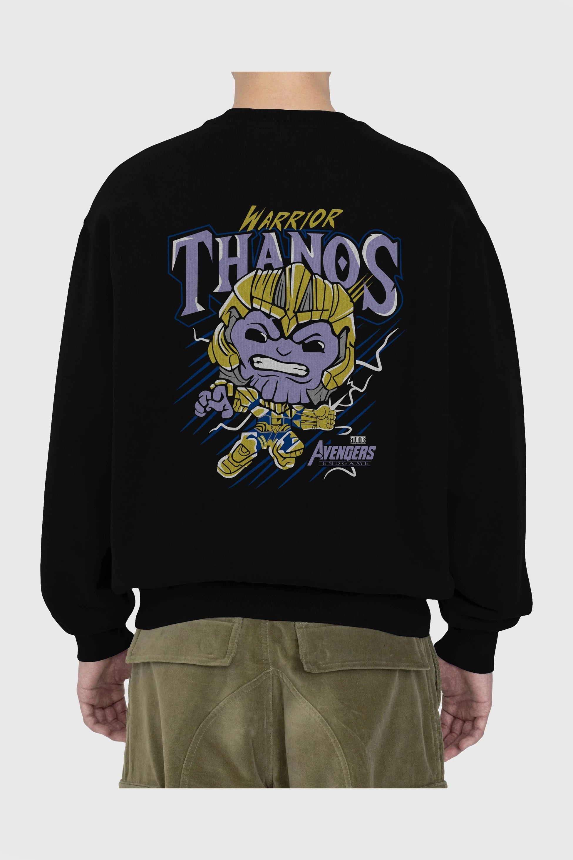 Thanos (2) Arka Baskılı Oversize Sweatshirt Erkek Kadın Unisex