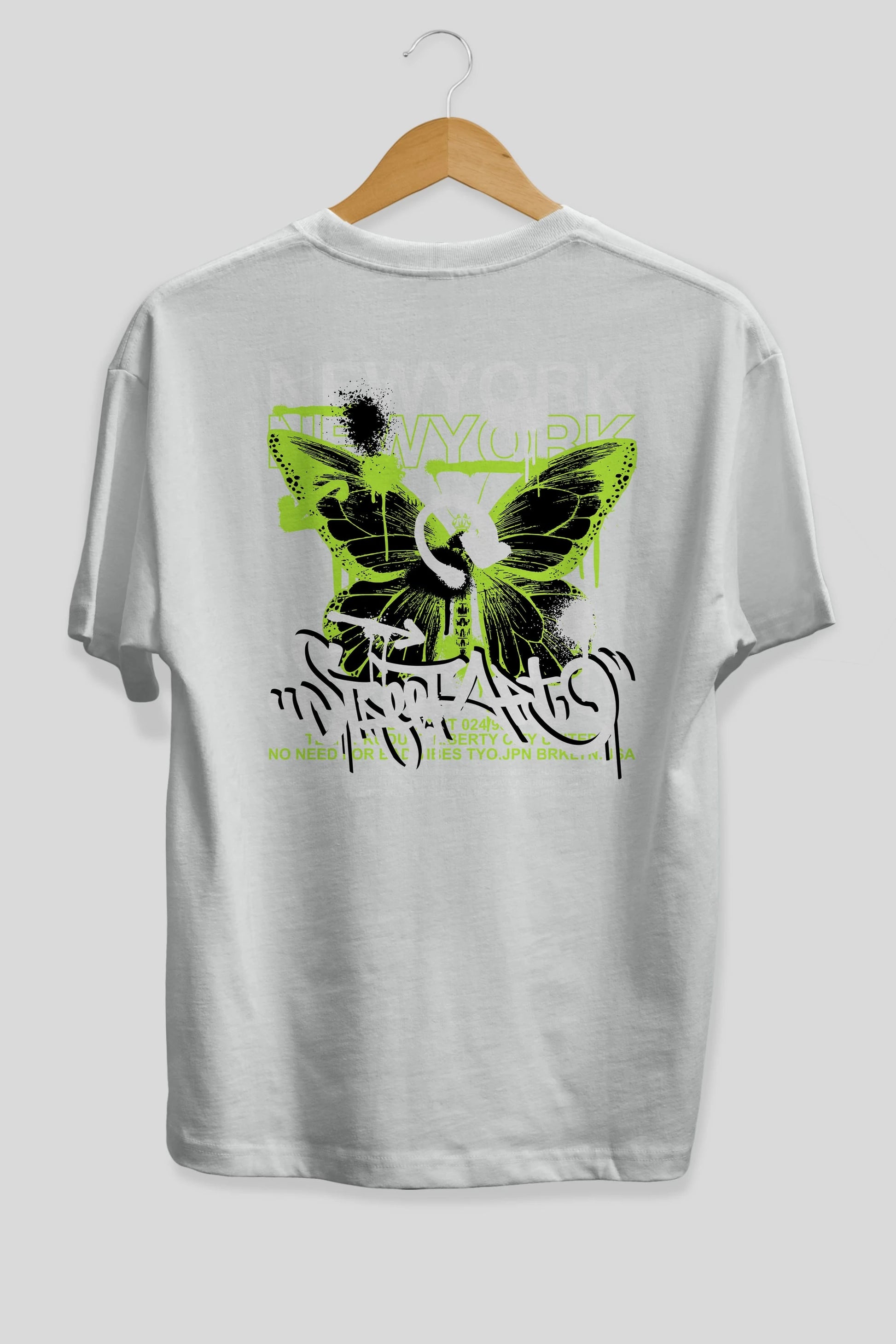 New York Street Style Arka Baskılı Oversize t-shirt Erkek Kadın Unisex