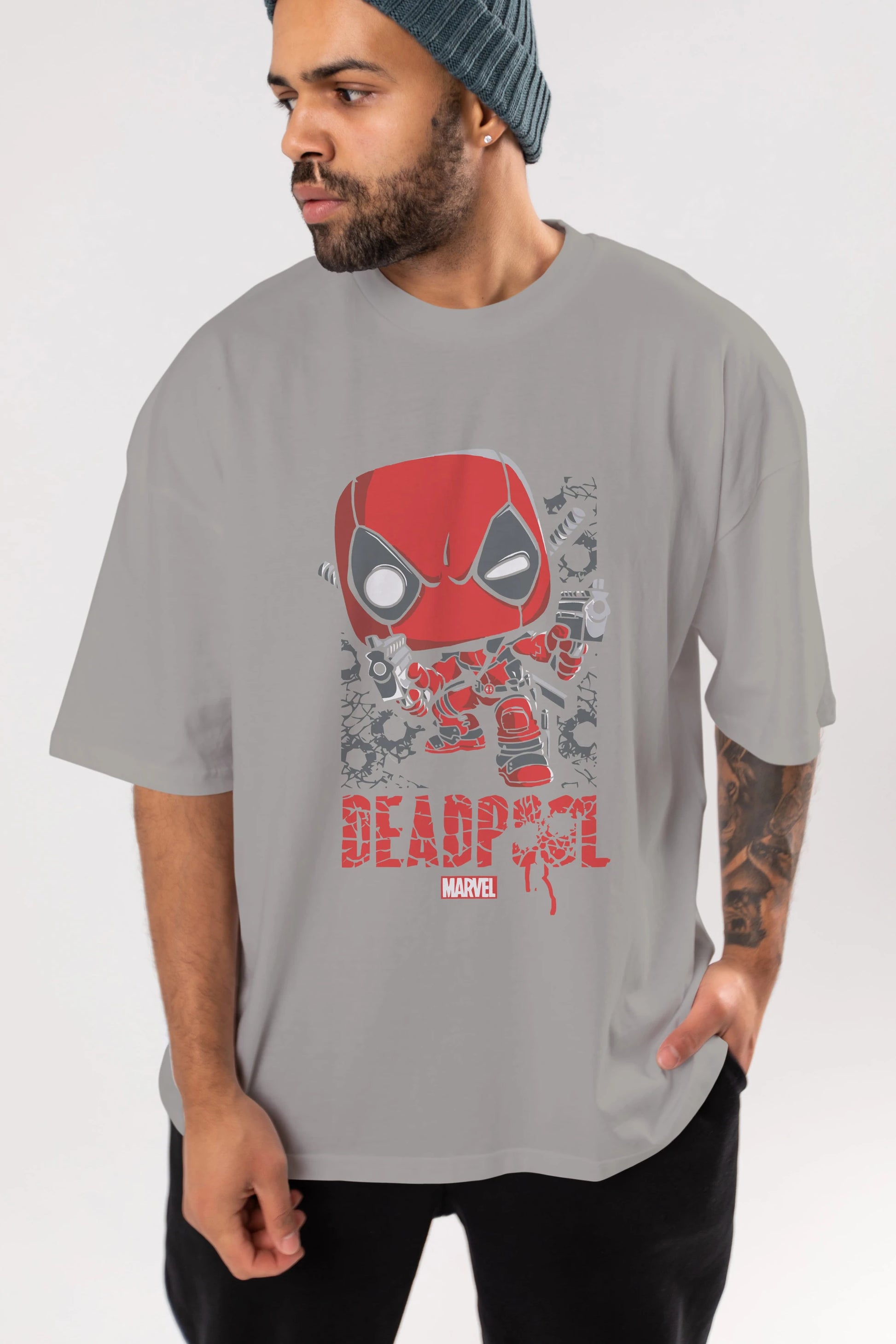 Deadpool (8) Ön Baskılı Oversize t-shirt Erkek Kadın Unisex %100 Pamuk Bisiklet Yaka tişort