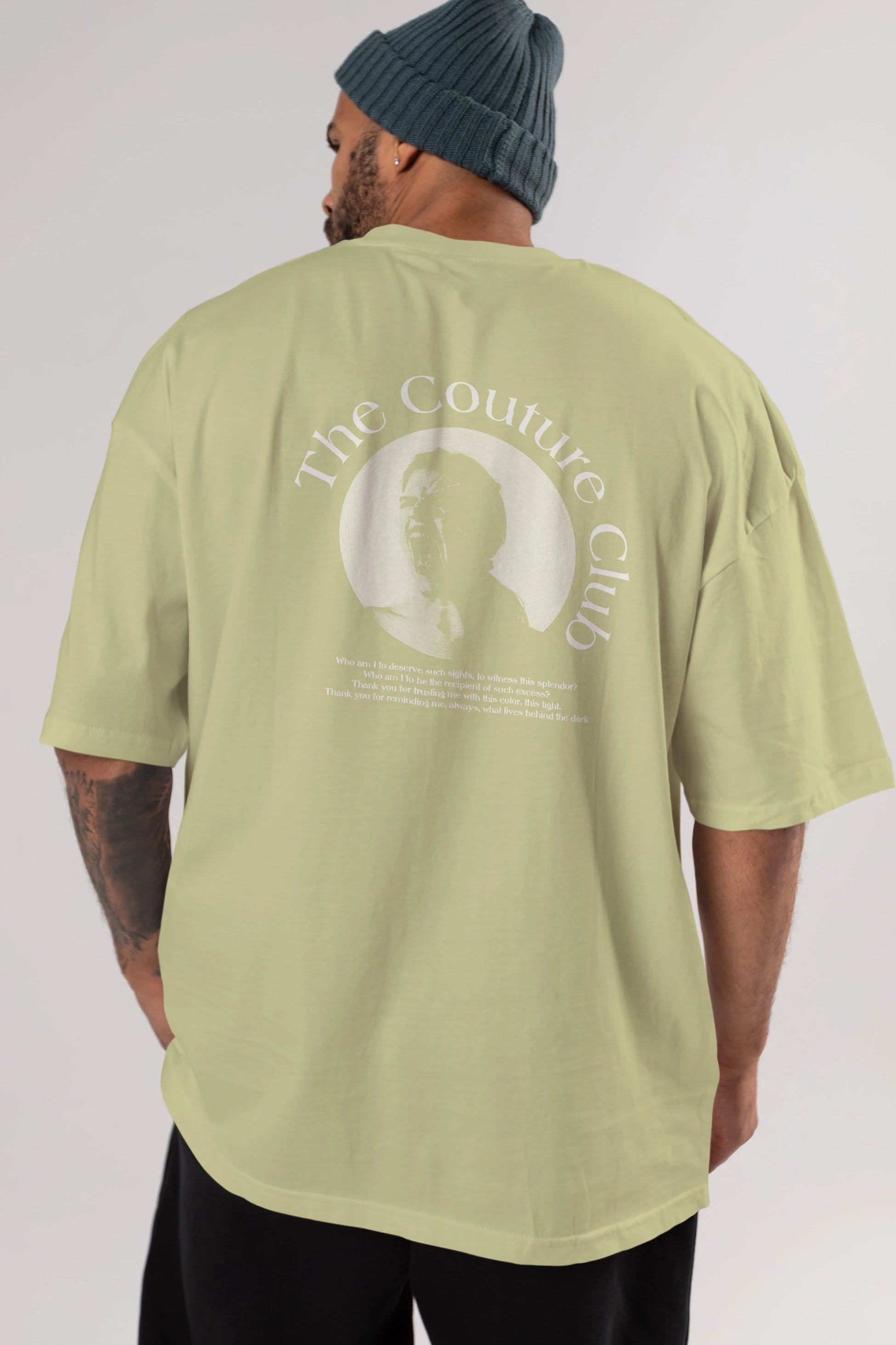 The Couture Club Arka Baskılı Oversize t-shirt Erkek Kadın Unisex