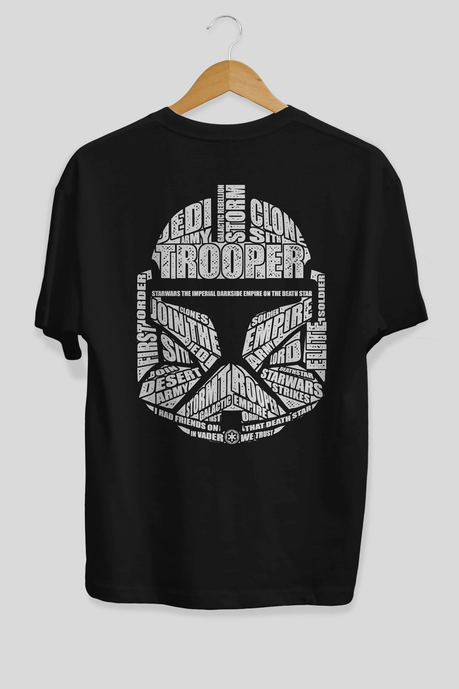 Trooper Arka Baskılı Oversize t-shirt %100 pamuk Erkek Kadın Unisex