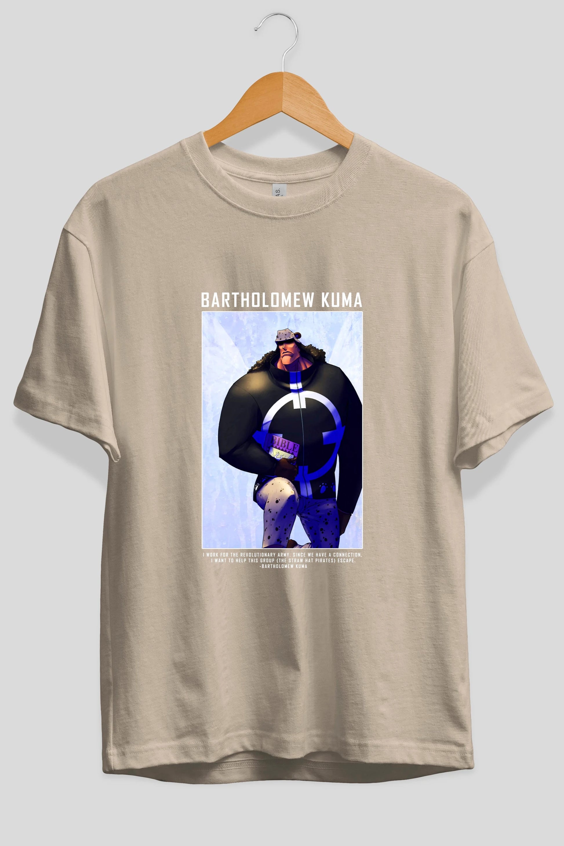 Bartholomew Kuma Anime Ön Baskılı Oversize t-shirt Erkek Kadın Unisex
