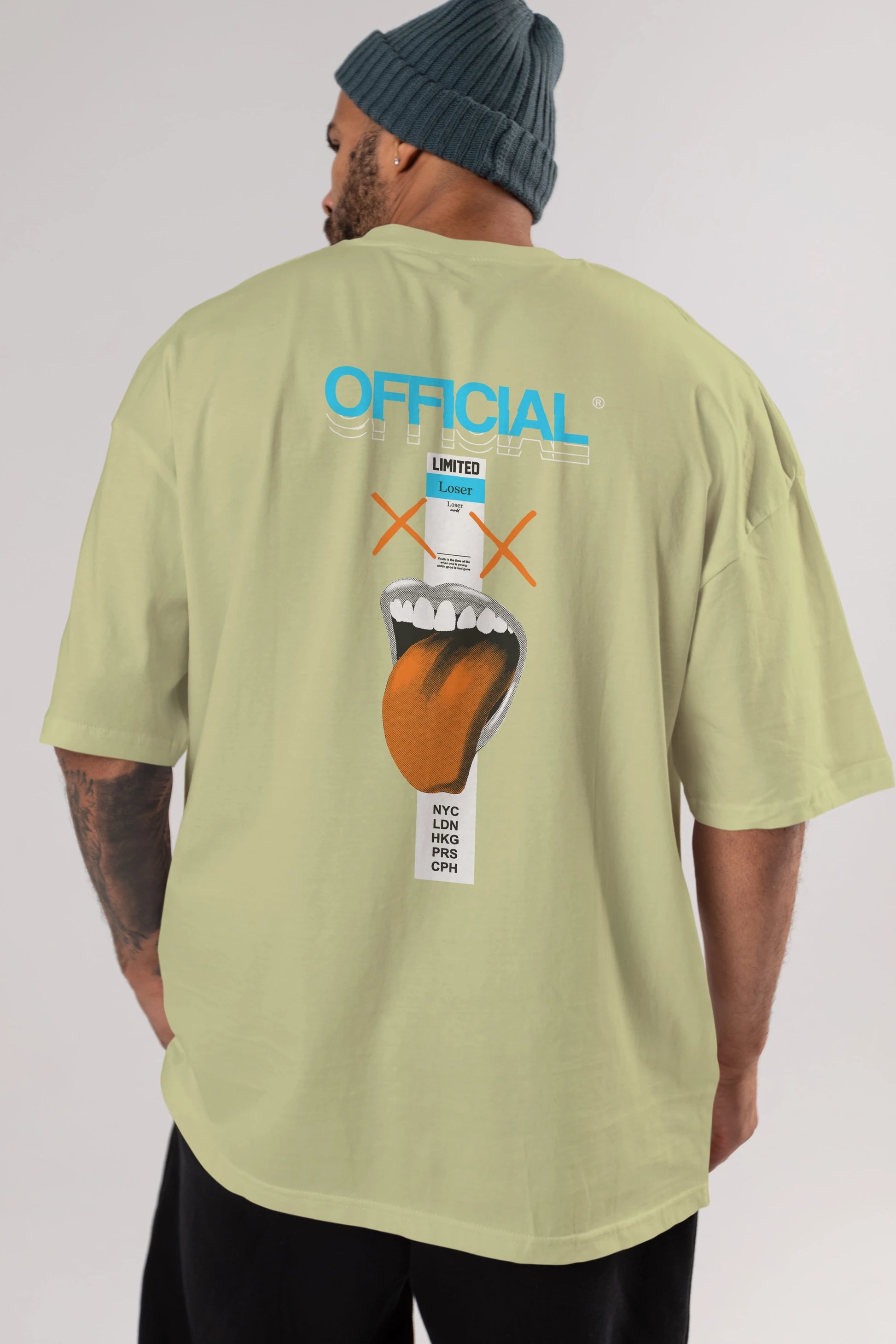 Official Loser Arka Baskılı Oversize t-shirt Erkek Kadın Unisex
