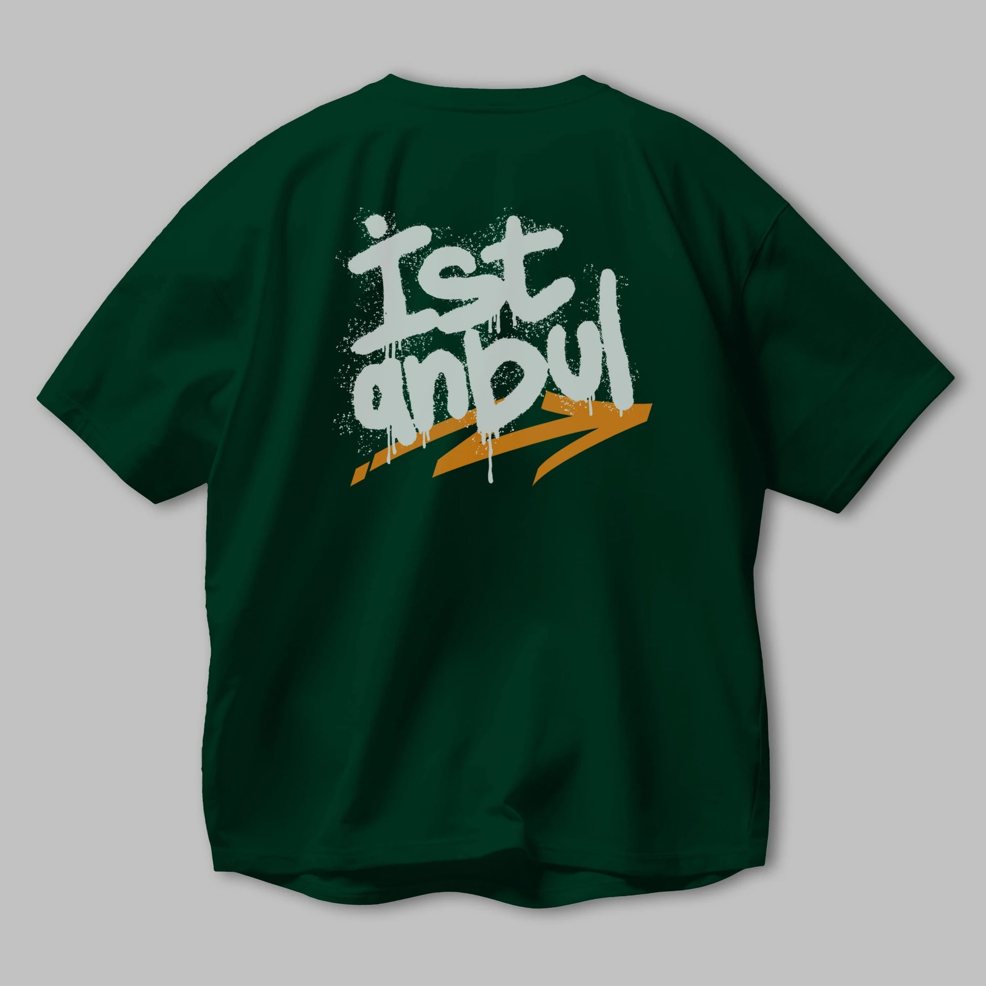 istanbul Yazılı Arka Baskılı Oversize t-shirt Erkek Kadın Unisex