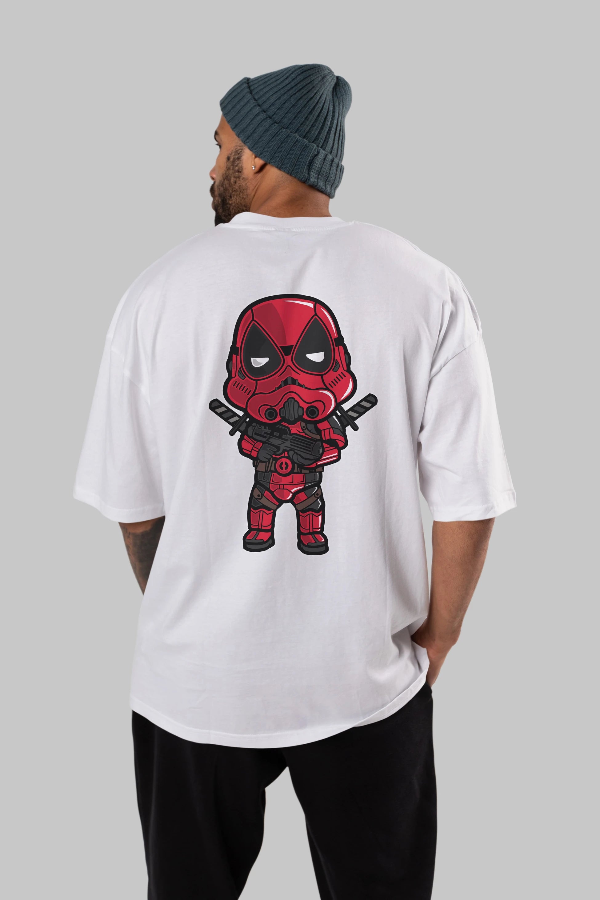 Deadpool (22) Arka Baskılı Oversize t-shirt Erkek Kadın Unisex %100 Pamuk Bisiklet Yaka tişort