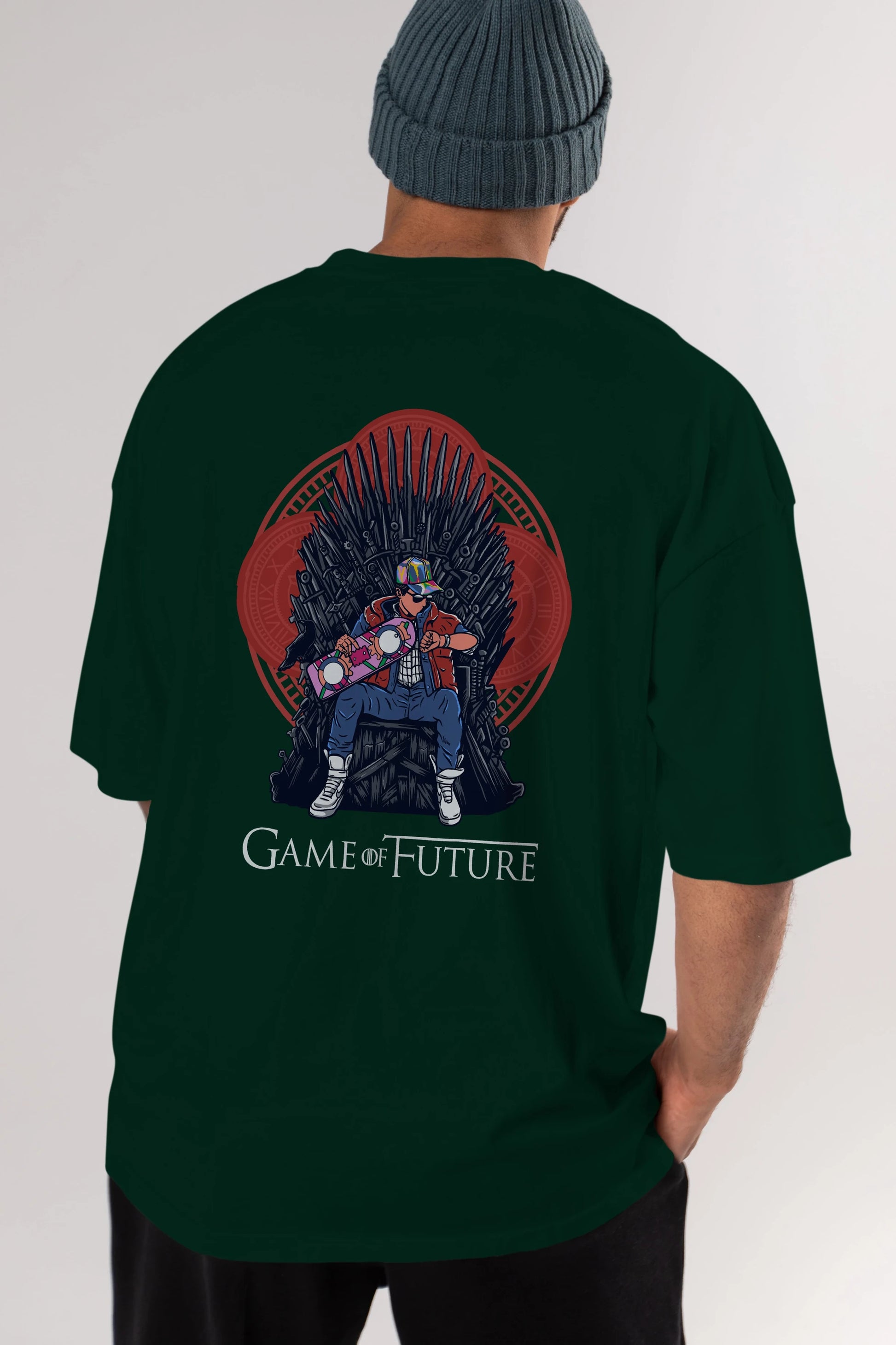 Game Of Future Arka Baskılı Oversize t-shirt Erkek Kadın Unisex %100 Pamuk