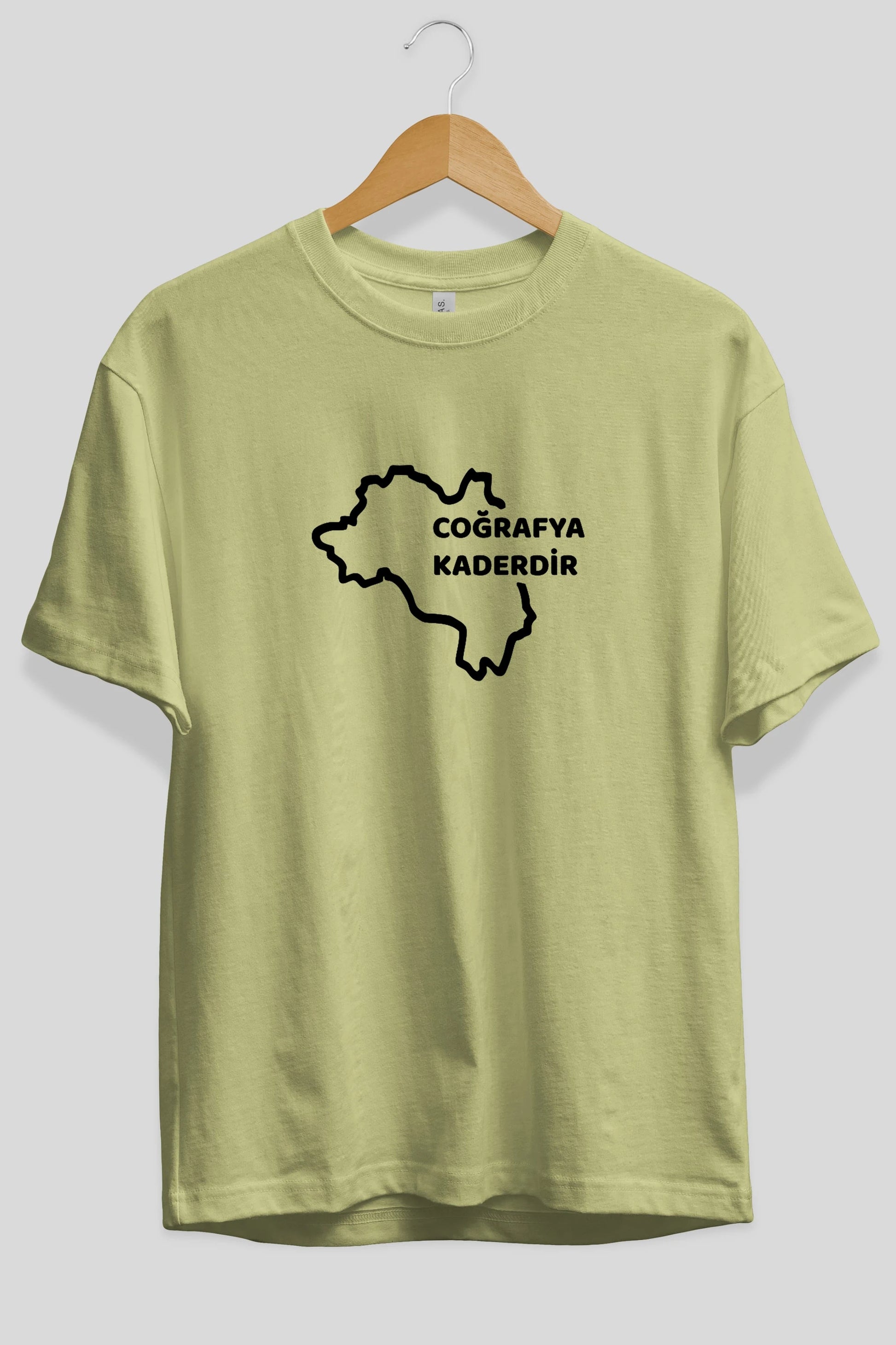 Coğrafya Kaderdir Ön Baskılı Oversize t-shirt %100 pamuk Erkek Kadın Unisex