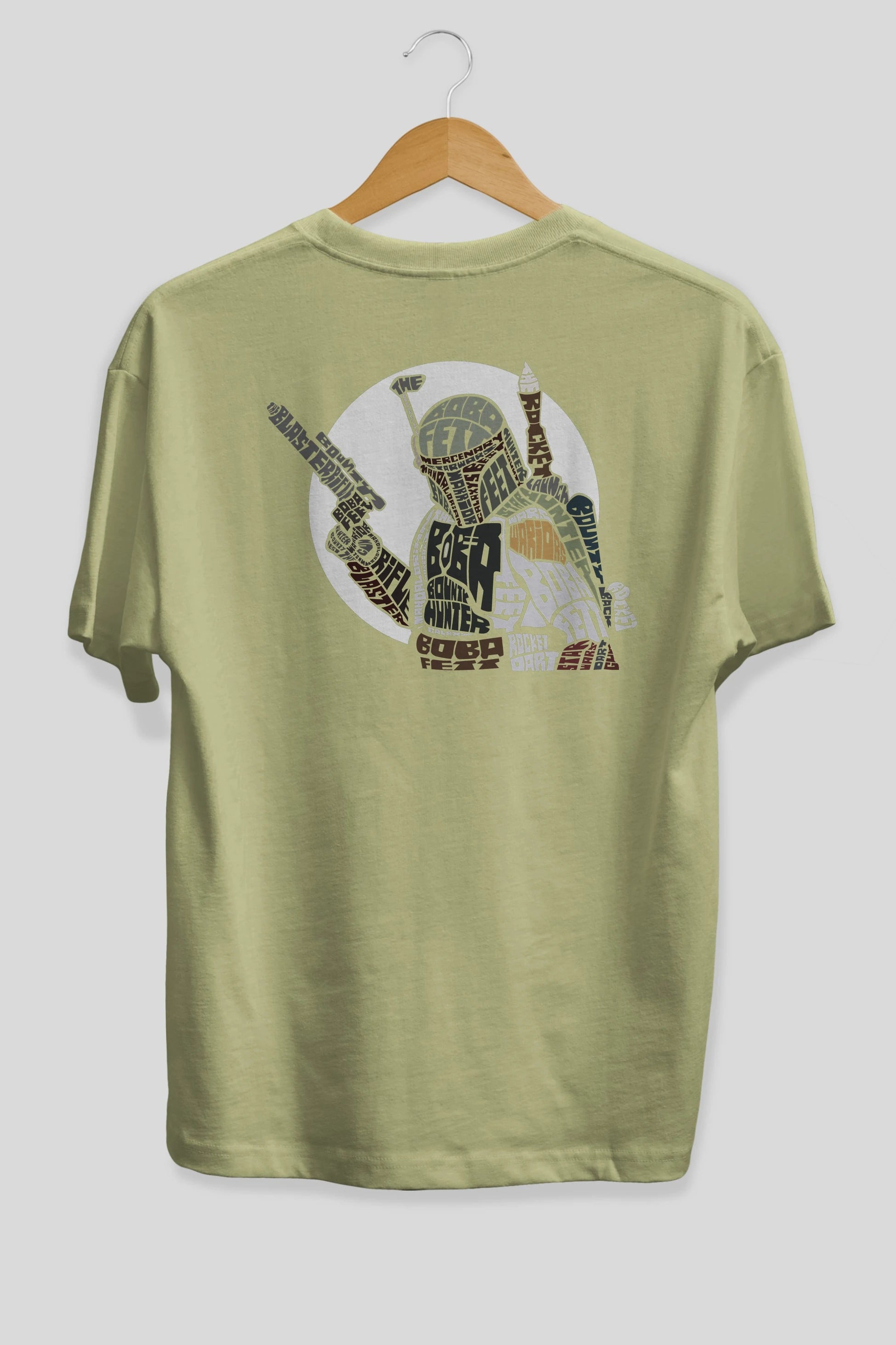 Boba Fett Arka Baskılı Oversize t-shirt %100 pamuk Erkek Kadın Unisex