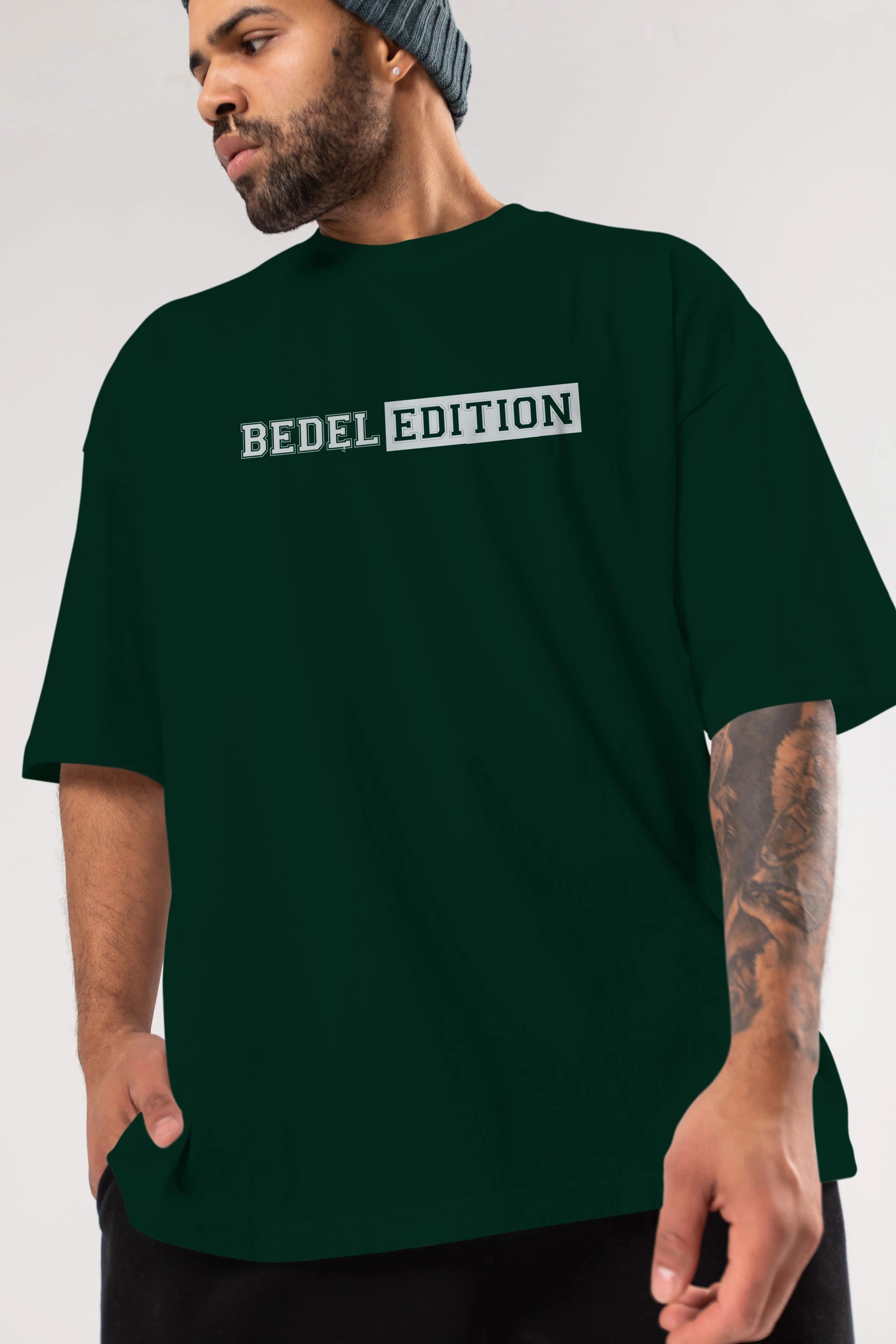 Bedel Edition Ön Baskılı Oversize t-shirt %100 pamuk Erkek Kadın Unisex