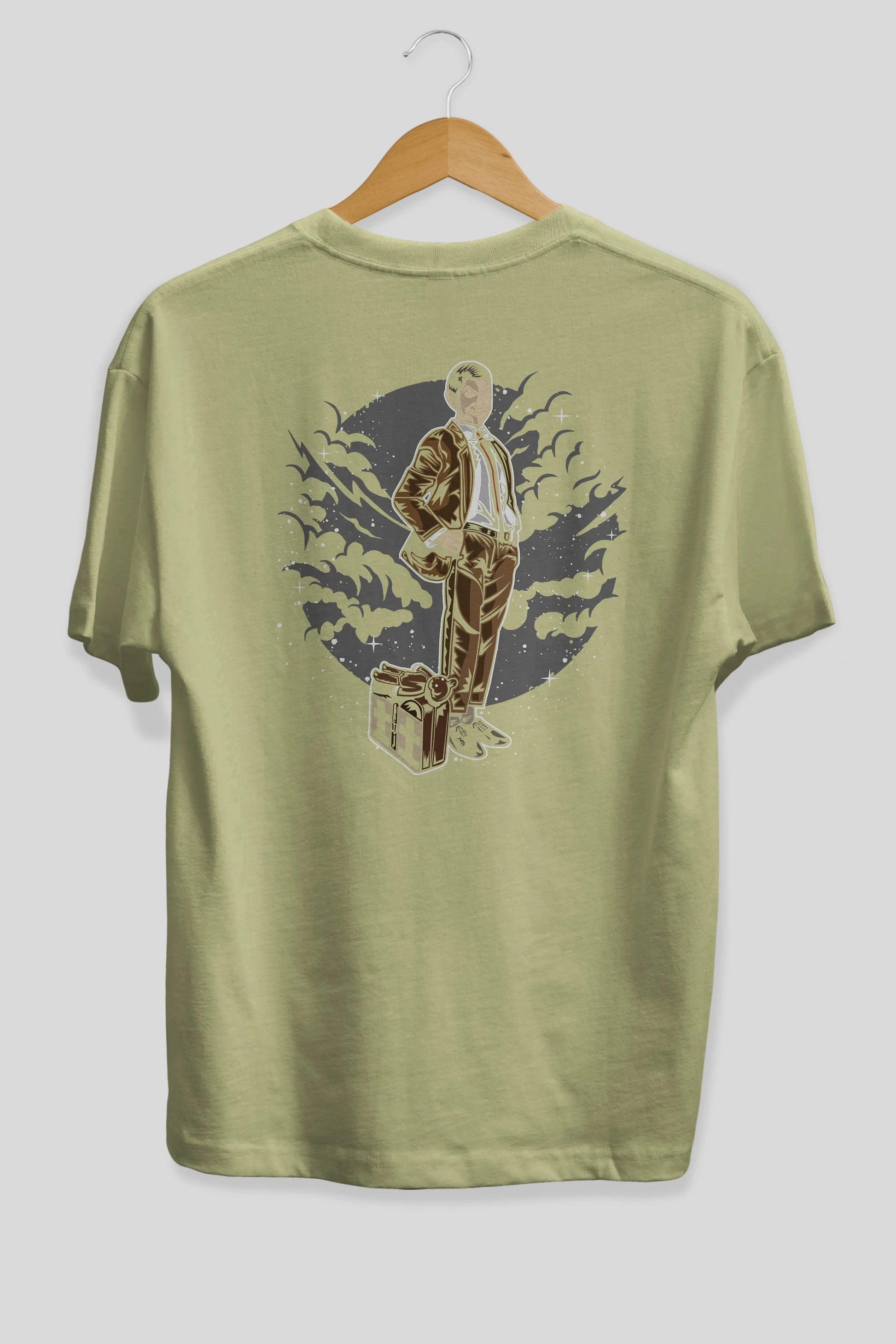 Mr Bean Arka Baskılı Oversize t-shirt Erkek Kadın Unisex %100 Pamuk