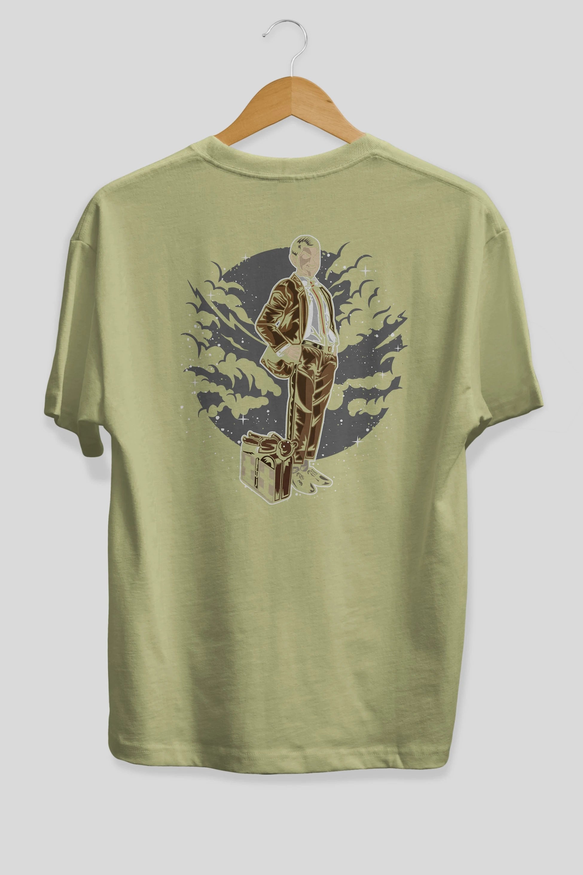 Mr Bean Arka Baskılı Oversize t-shirt Erkek Kadın Unisex %100 Pamuk