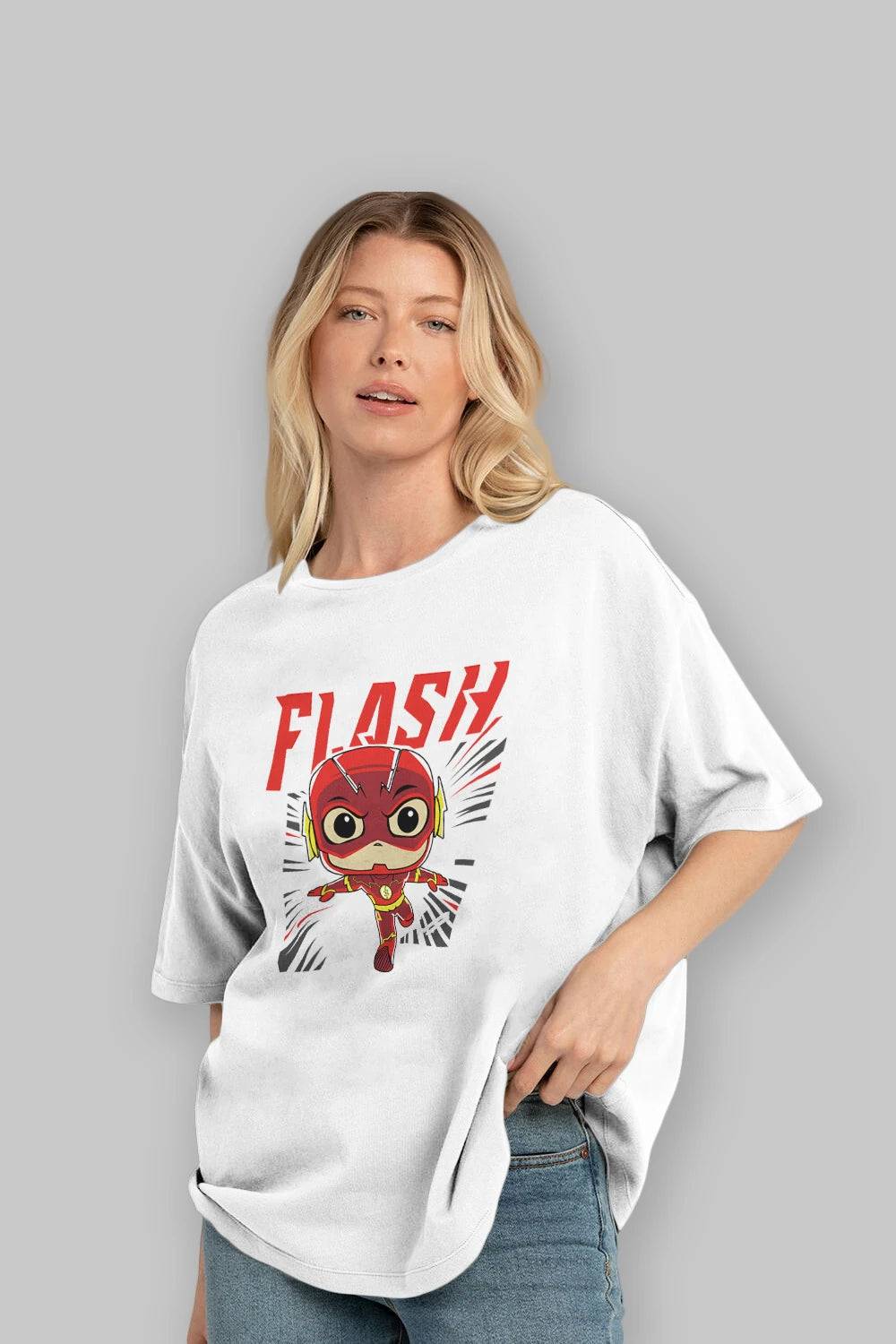 Flash Avengers (4) Ön Baskılı Oversize t-shirt Erkek Kadın Unisex %100 Pamuk Bisiklet Yaka tişort