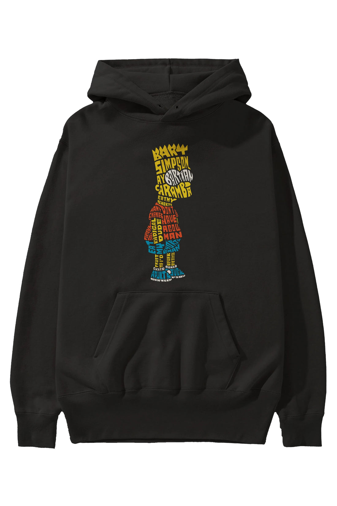 Bart Simpson Ön Baskılı Hoodie Oversize Kapüşonlu Sweatshirt Erkek Kadın Unisex