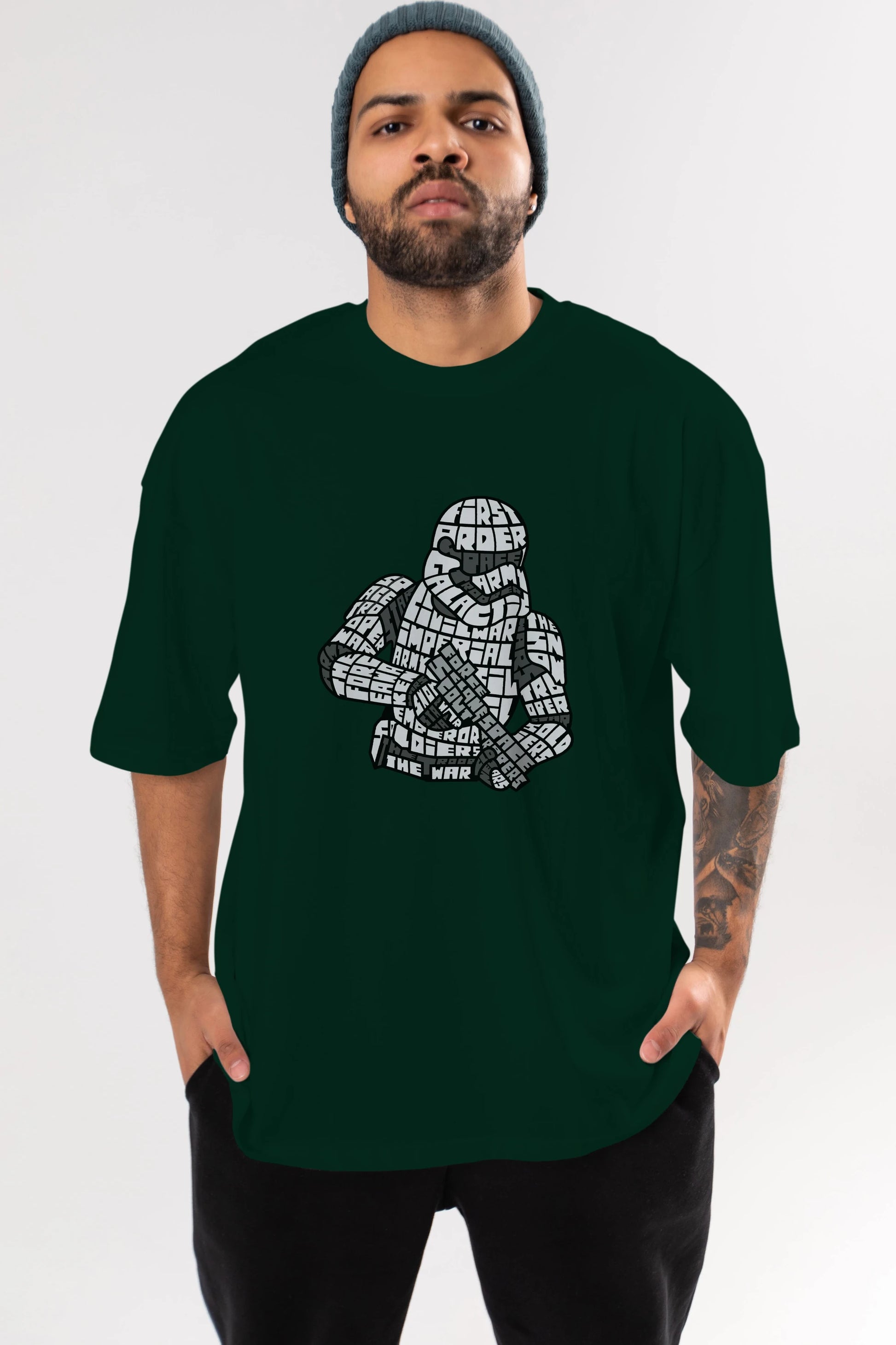 First Order Ön Baskılı Oversize t-shirt %100 pamuk Erkek Kadın Unisex