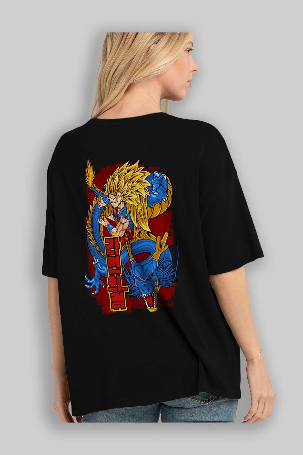 DRAGON BALL Z Anime Arka Baskılı Oversize t-shirt Erkek Kadın Unisex