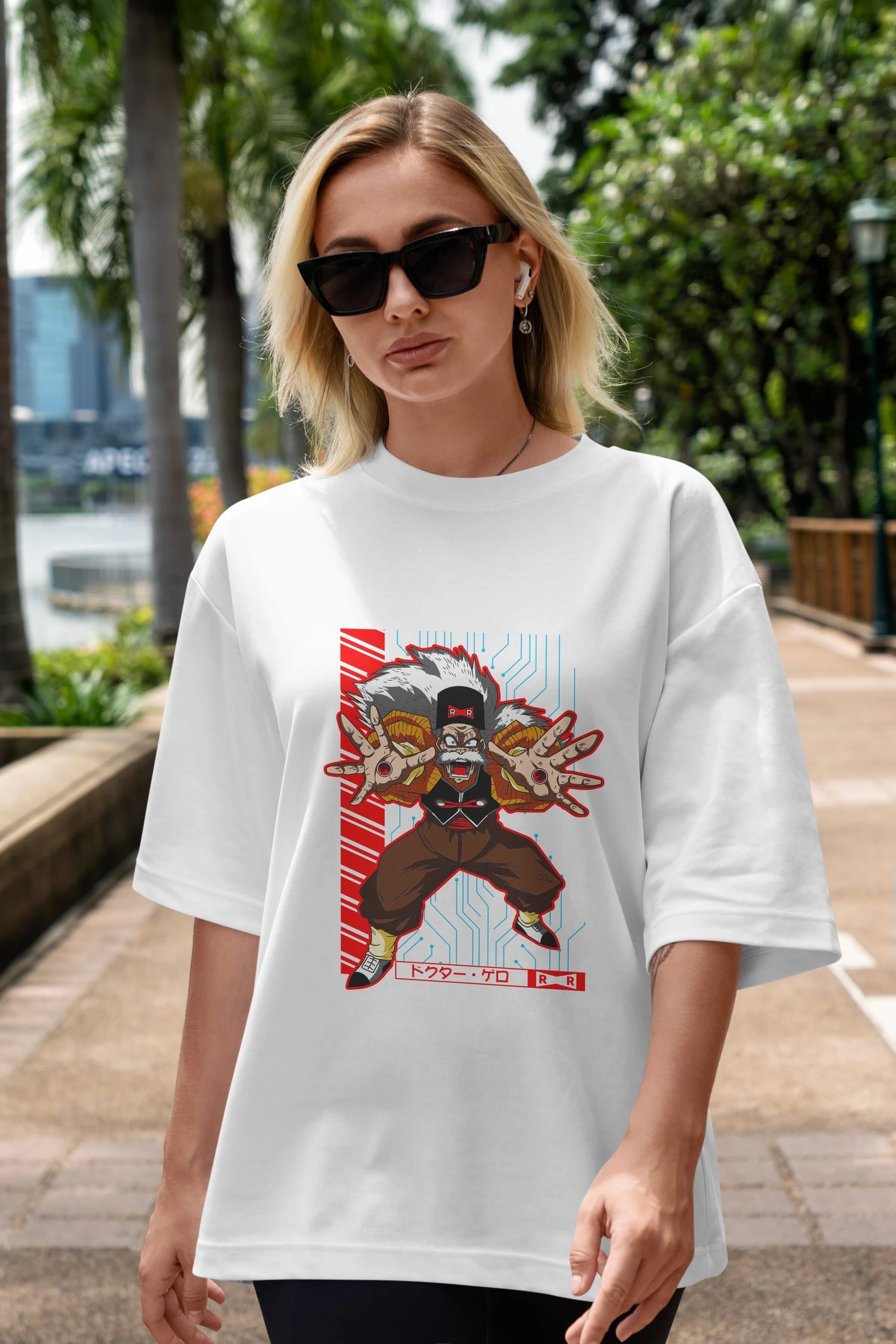 DragonBall DrMakigero Anime Ön Baskılı Oversize t-shirt %100 pamuk Erkek Kadın Unisex