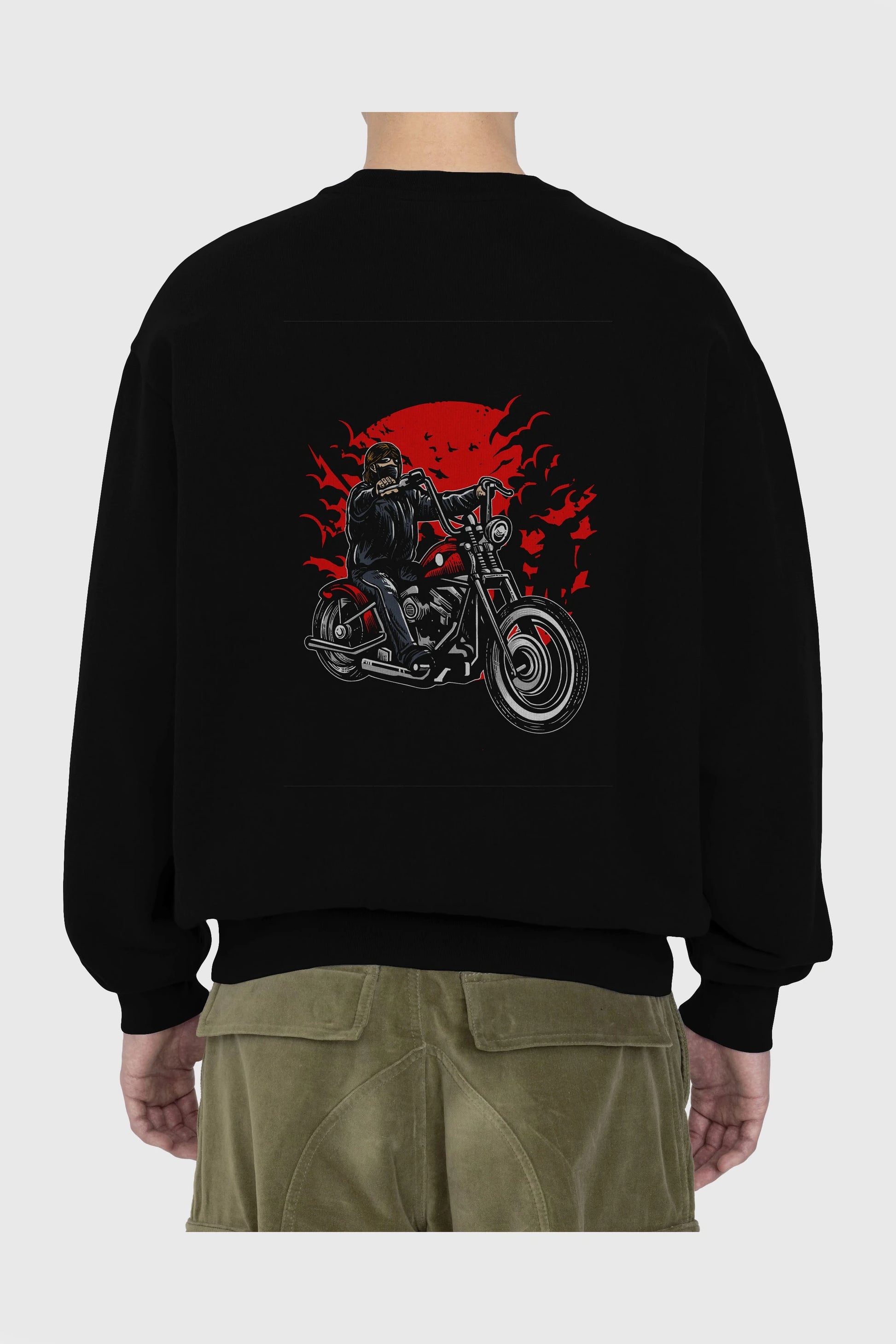 Zombie Slayer Arka Baskılı Oversize Sweatshirt Erkek Kadın Unisex