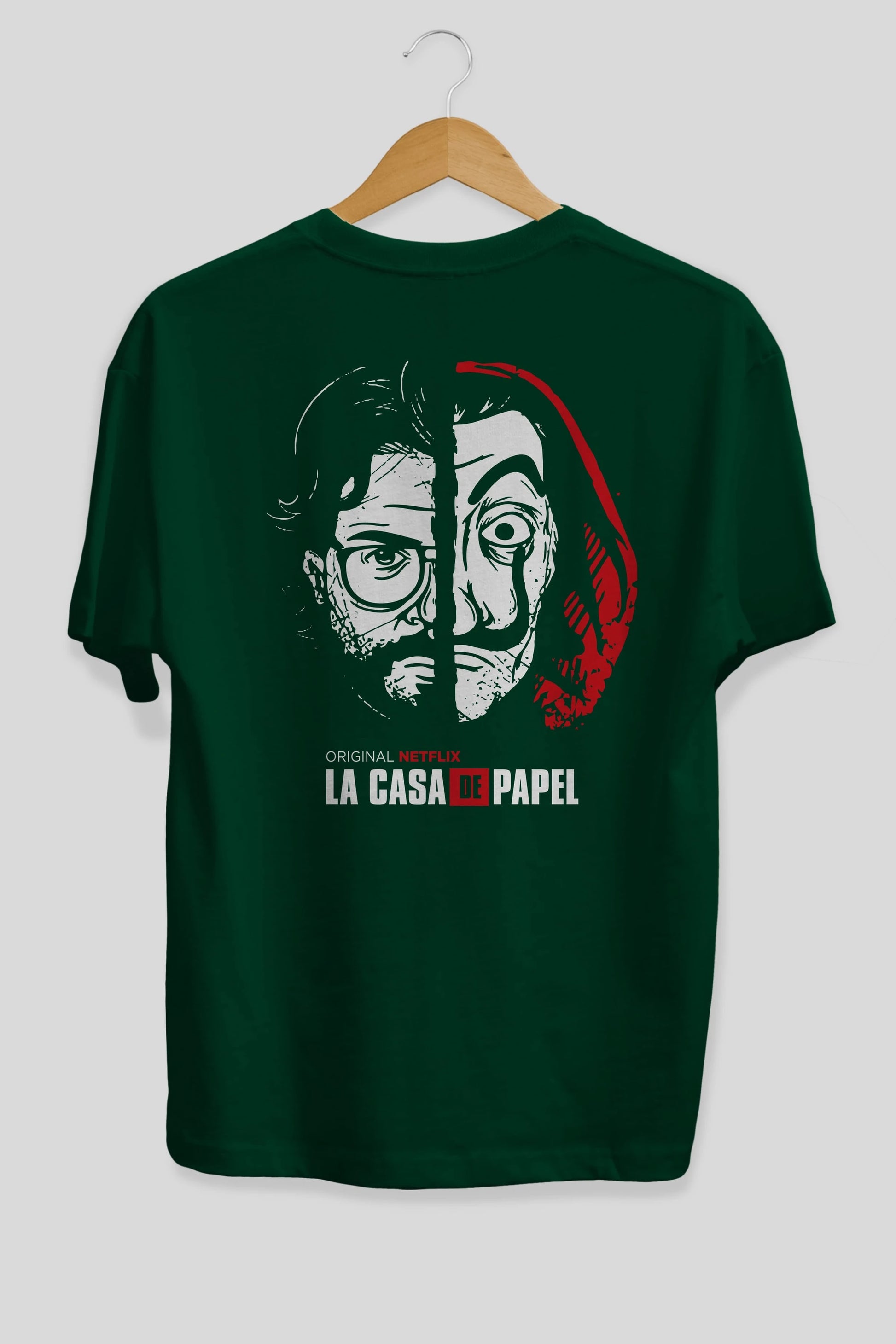 La Casa De Papel (9) Arka Baskılı Oversize t-shirt Erkek Kadın Unisex %100 Pamuk Bisiklet Yaka tişort