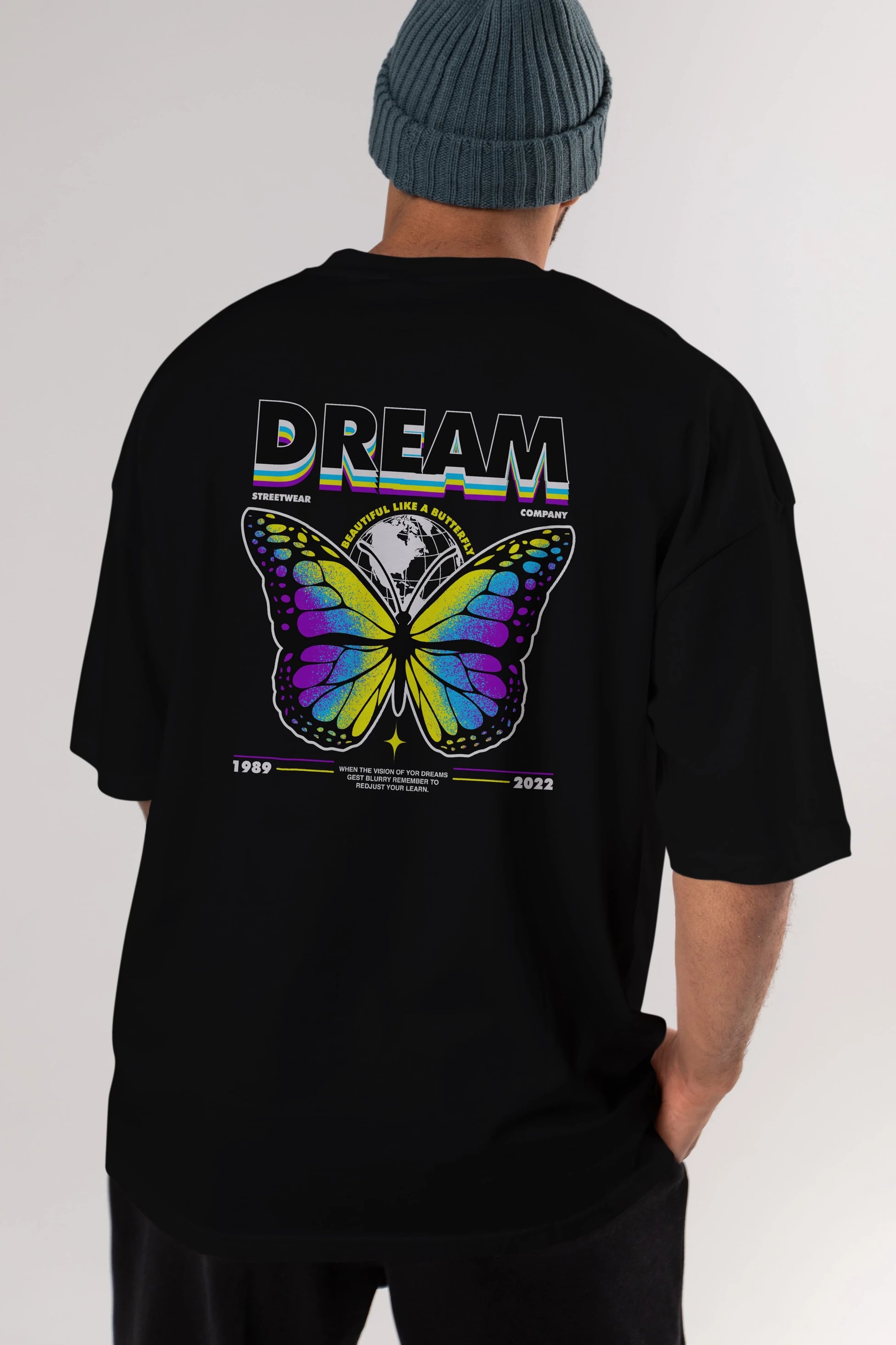 Dream Company Arka Baskılı Oversize t-shirt Erkek Kadın Unisex