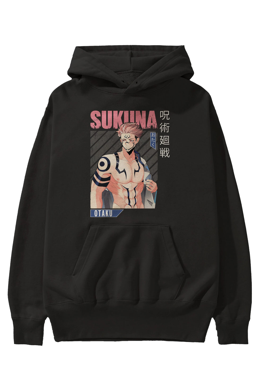 Sukuna Ryoumen 1 Anime Ön Baskılı Hoodie Oversize Kapüşonlu Sweatshirt Erkek Kadın Unisex