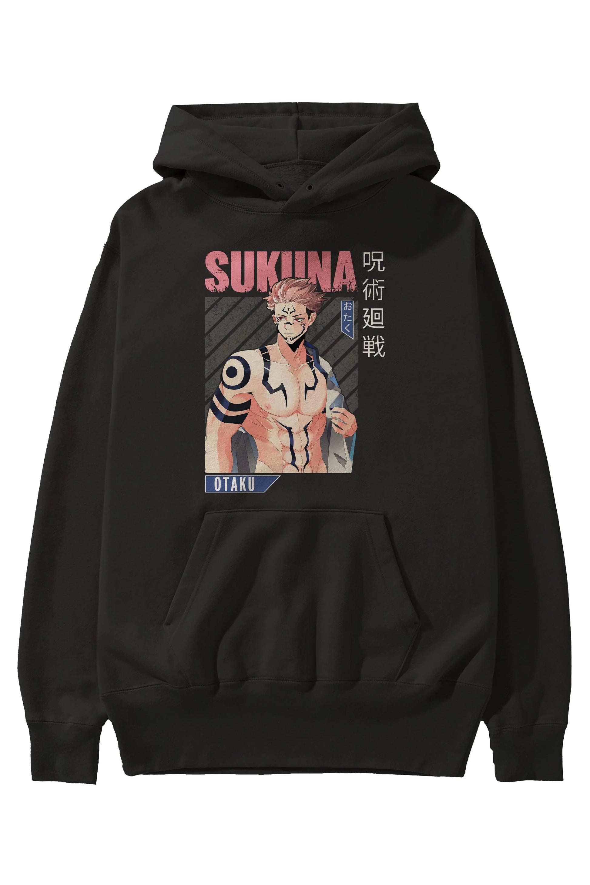 Sukuna Ryoumen 1 Anime Ön Baskılı Hoodie Oversize Kapüşonlu Sweatshirt Erkek Kadın Unisex